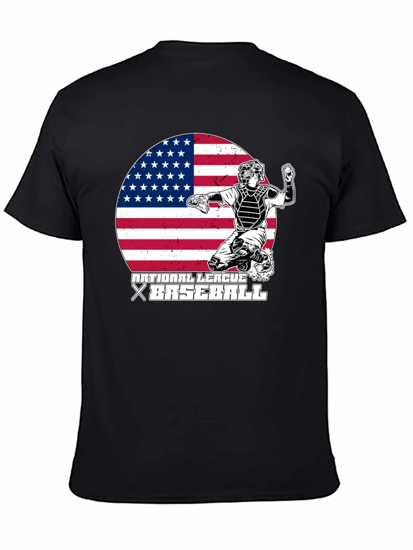 National League Baseball / USA / Flag Relaxed Everyday Tee – Lightweight And Durable Cotton