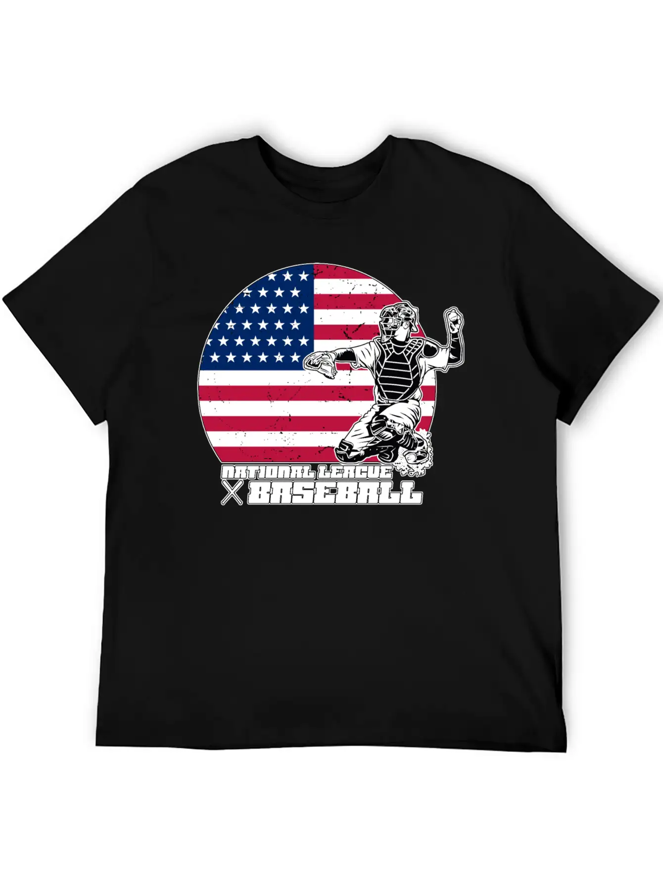 National League Baseball / USA / Flag Relaxed Everyday Tee – Lightweight And Durable Cotton