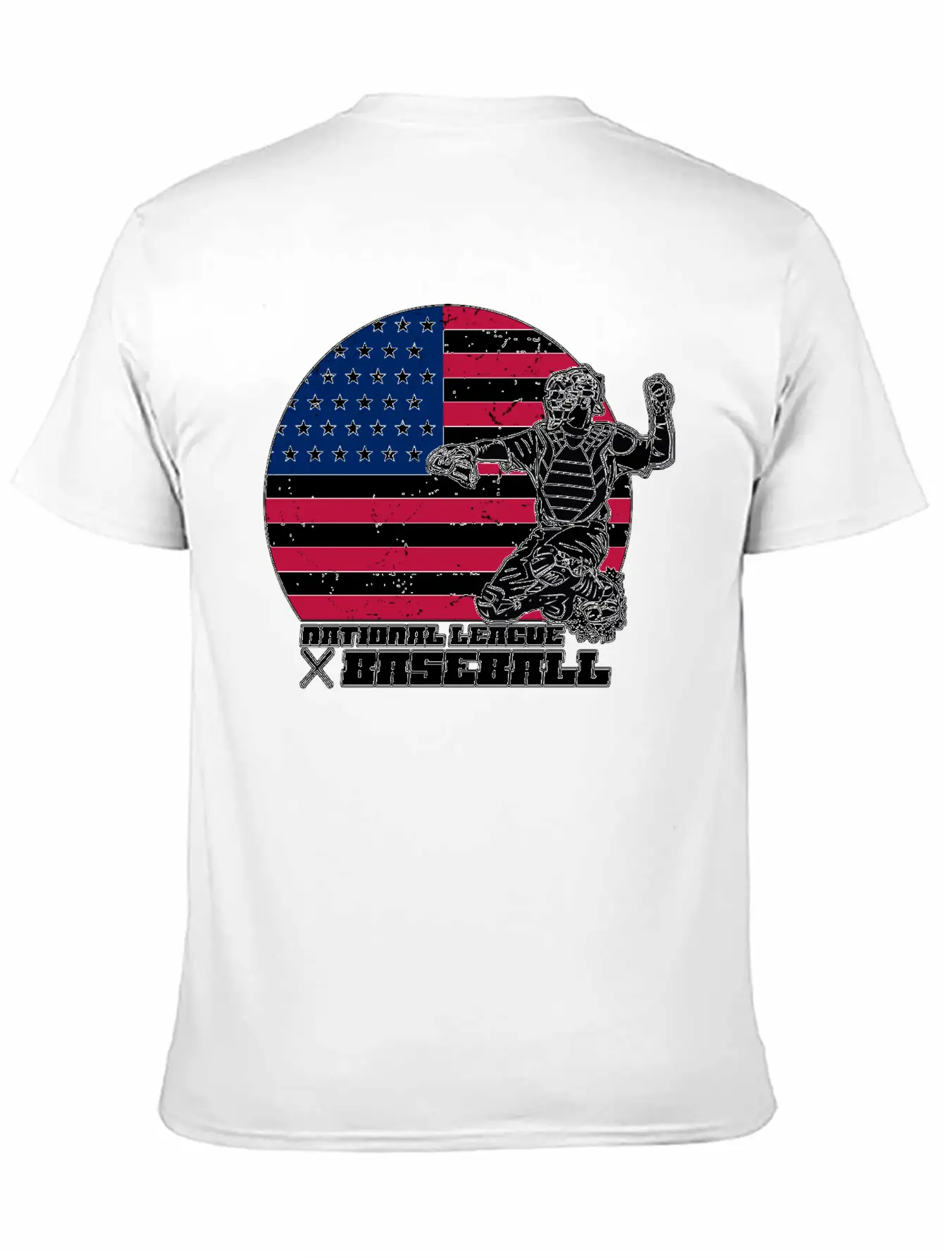 National League Baseball / USA / Flag Relaxed Everyday Tee – Lightweight And Durable Cotton
