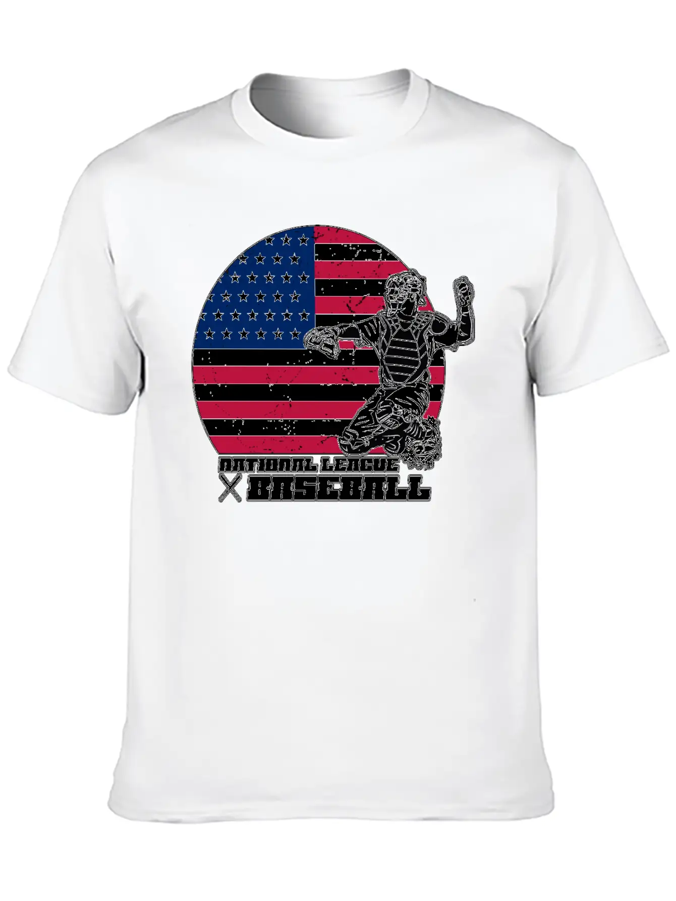 National League Baseball / USA / Flag Relaxed Everyday Tee – Lightweight And Durable Cotton