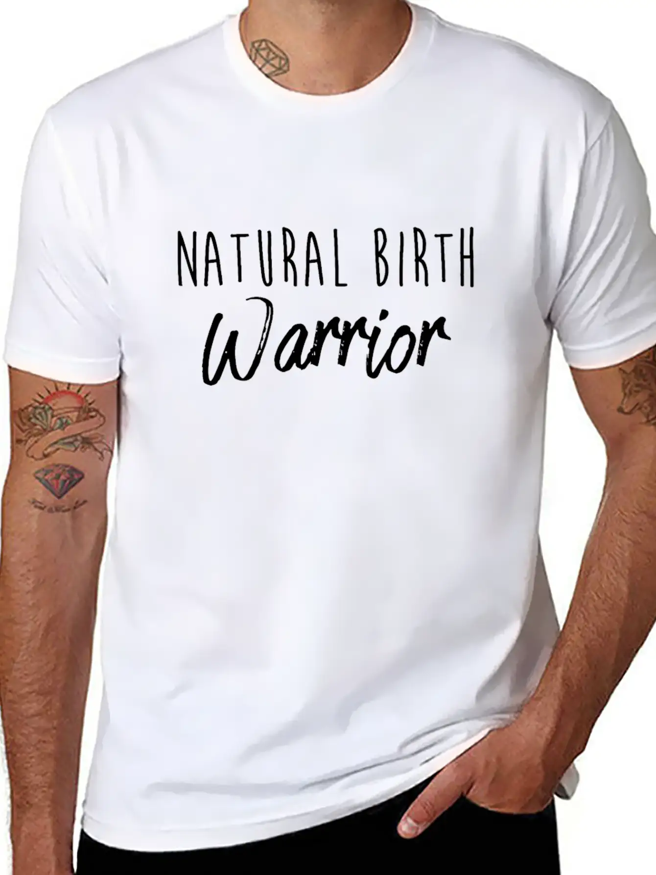 Natural Birth Warrior Mom Print Soft Cotton Short Sleeve Tee – Unisex Wardrobe Staple
