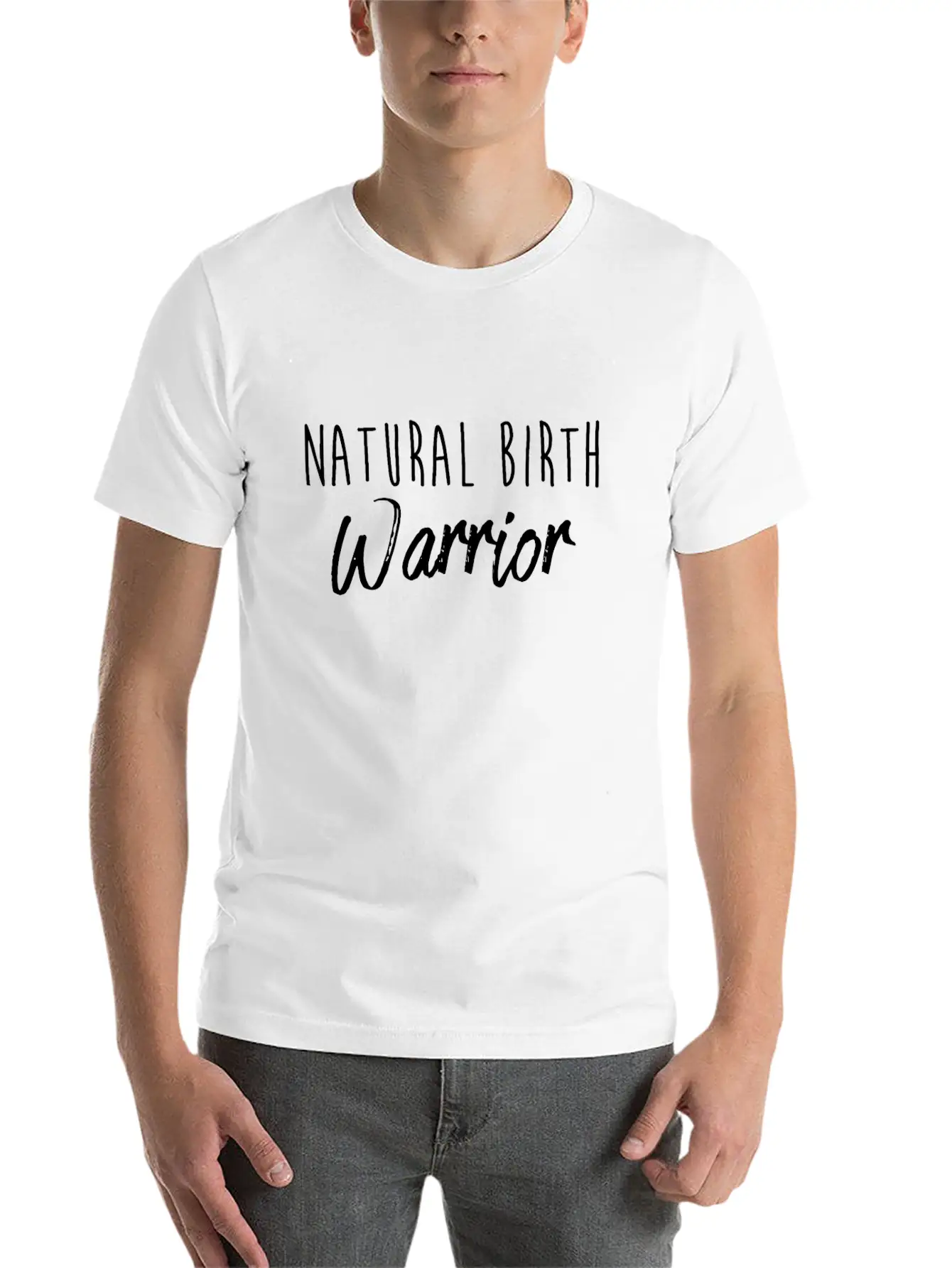 Natural Birth Warrior Mom Print Soft Cotton Short Sleeve Tee – Unisex Wardrobe Staple