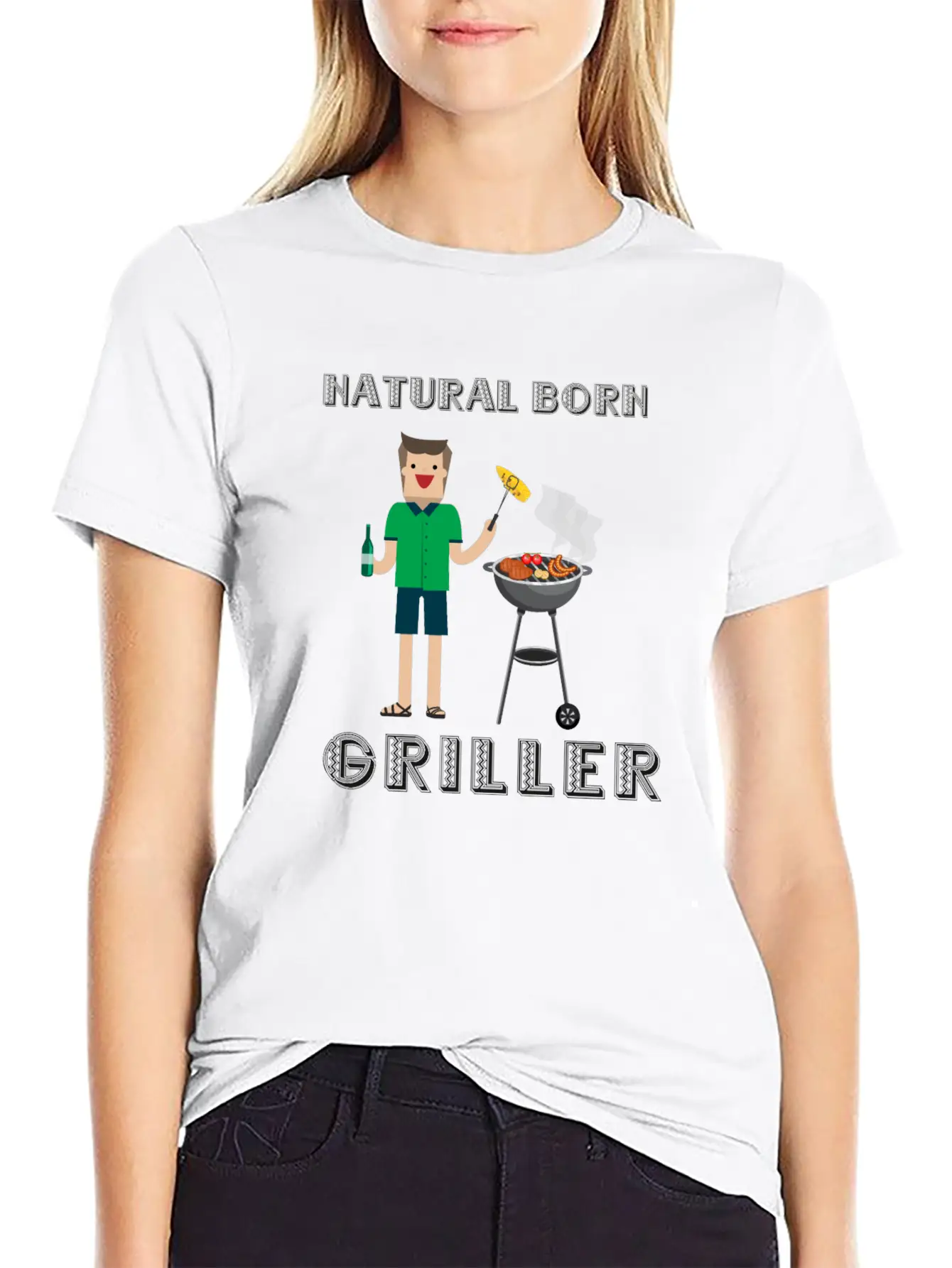 Natural Born Griller Unisex Casual T-Shirt – Clean Design For Daily Comfort
