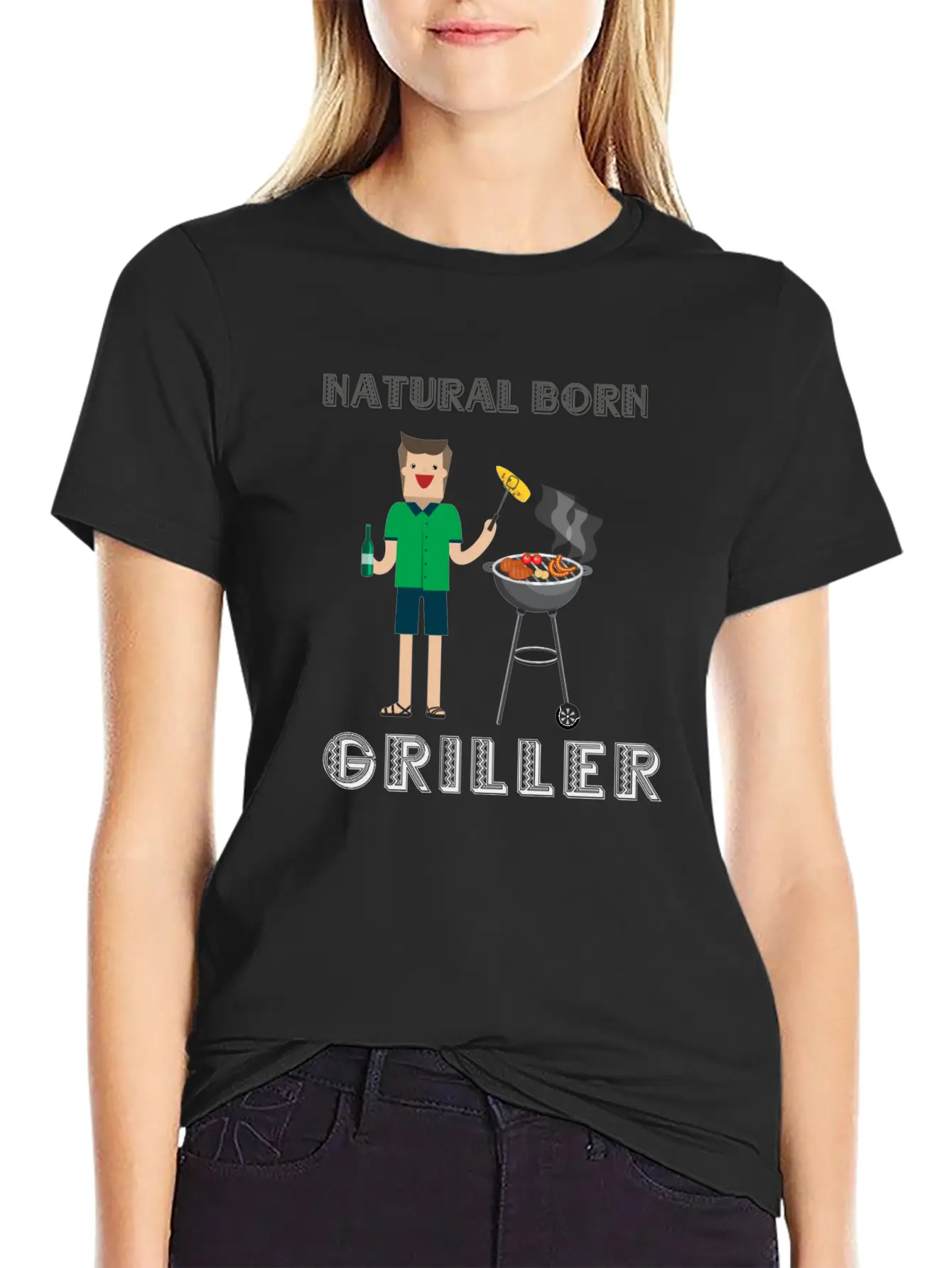 Natural Born Griller Unisex Casual T-Shirt – Clean Design For Daily Comfort
