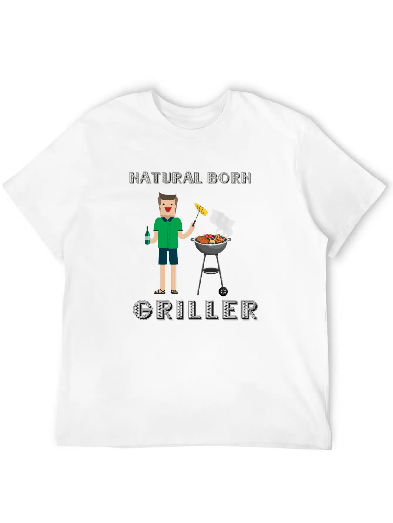 Natural Born Griller Unisex Casual T-Shirt – Clean Design For Daily Comfort