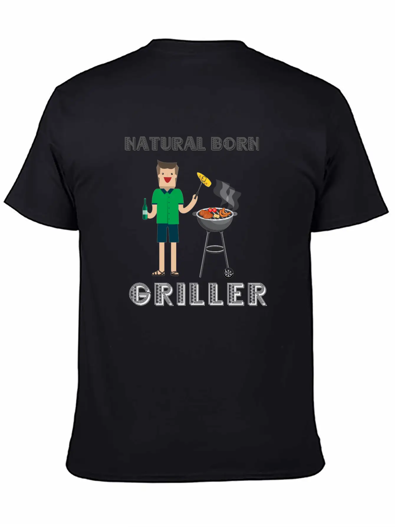Natural Born Griller Unisex Casual T-Shirt – Clean Design For Daily Comfort