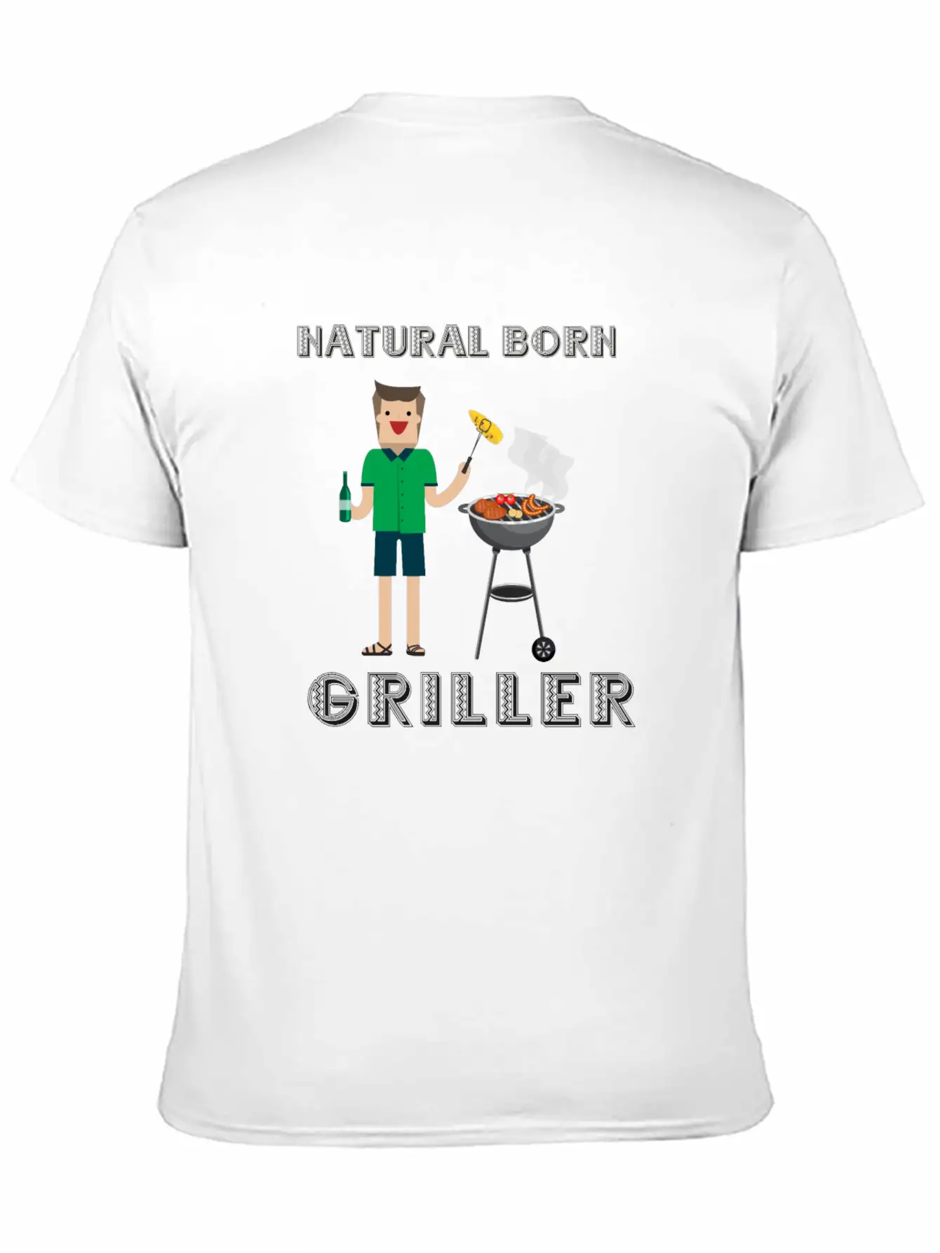 Natural Born Griller Unisex Casual T-Shirt – Clean Design For Daily Comfort