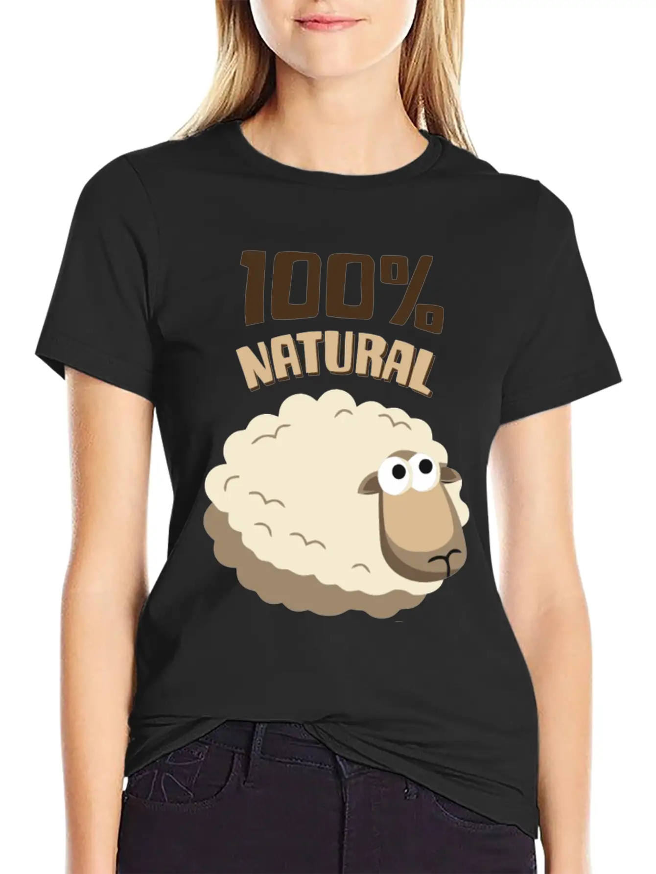 Natural Wool Sheep Funny T Shirt Essential Cotton Tee For Daily Outfits – Unisex Style