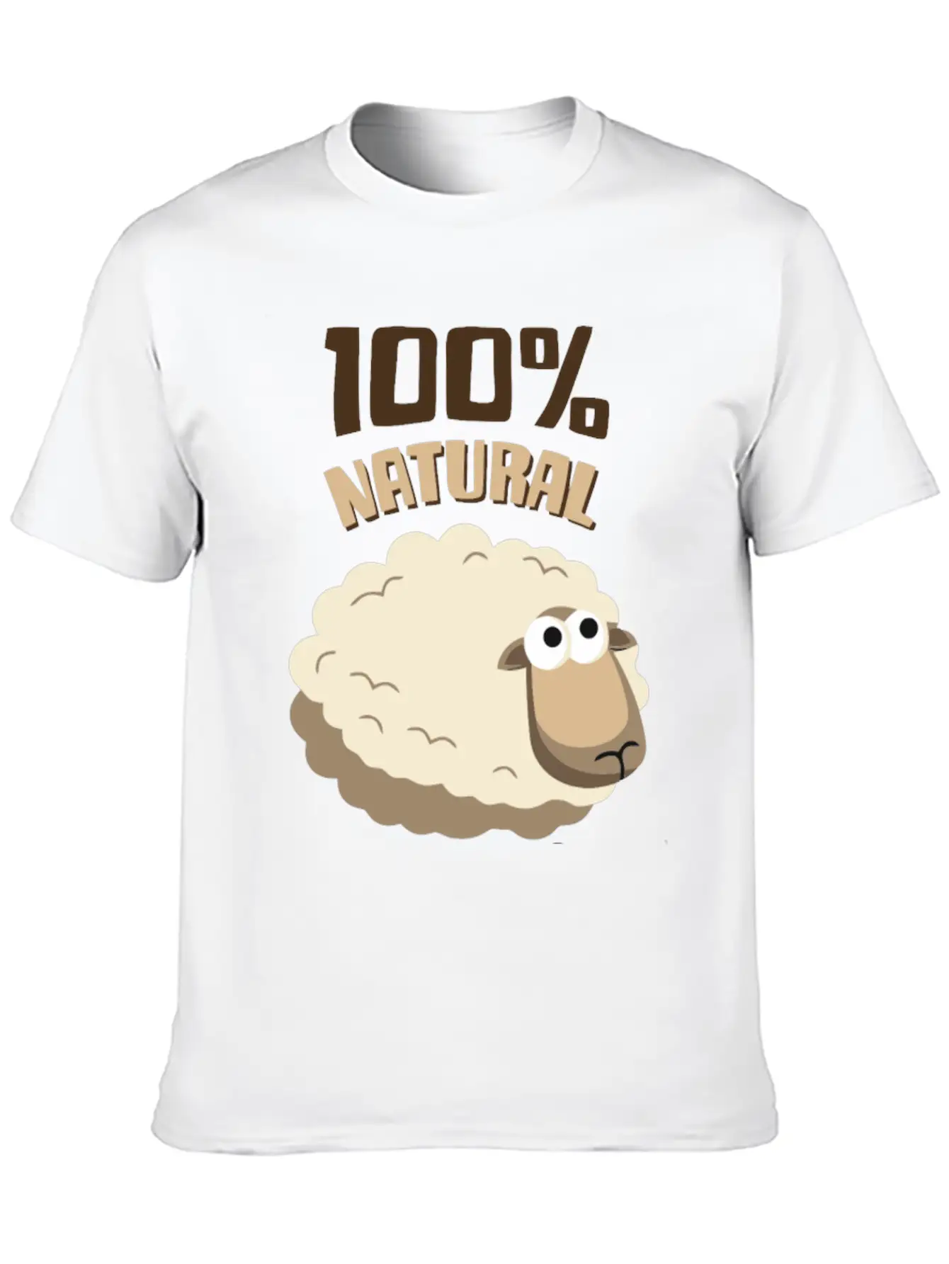 Natural Wool Sheep Funny T Shirt Essential Cotton Tee For Daily Outfits – Unisex Style