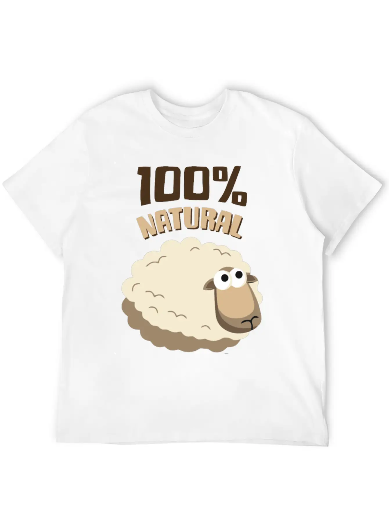 Natural Wool Sheep Funny T Shirt Essential Cotton Tee For Daily Outfits – Unisex Style