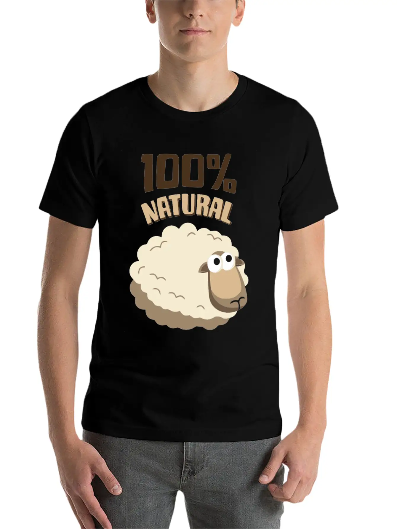 Natural Wool Sheep Funny T Shirt Essential Cotton Tee For Daily Outfits – Unisex Style
