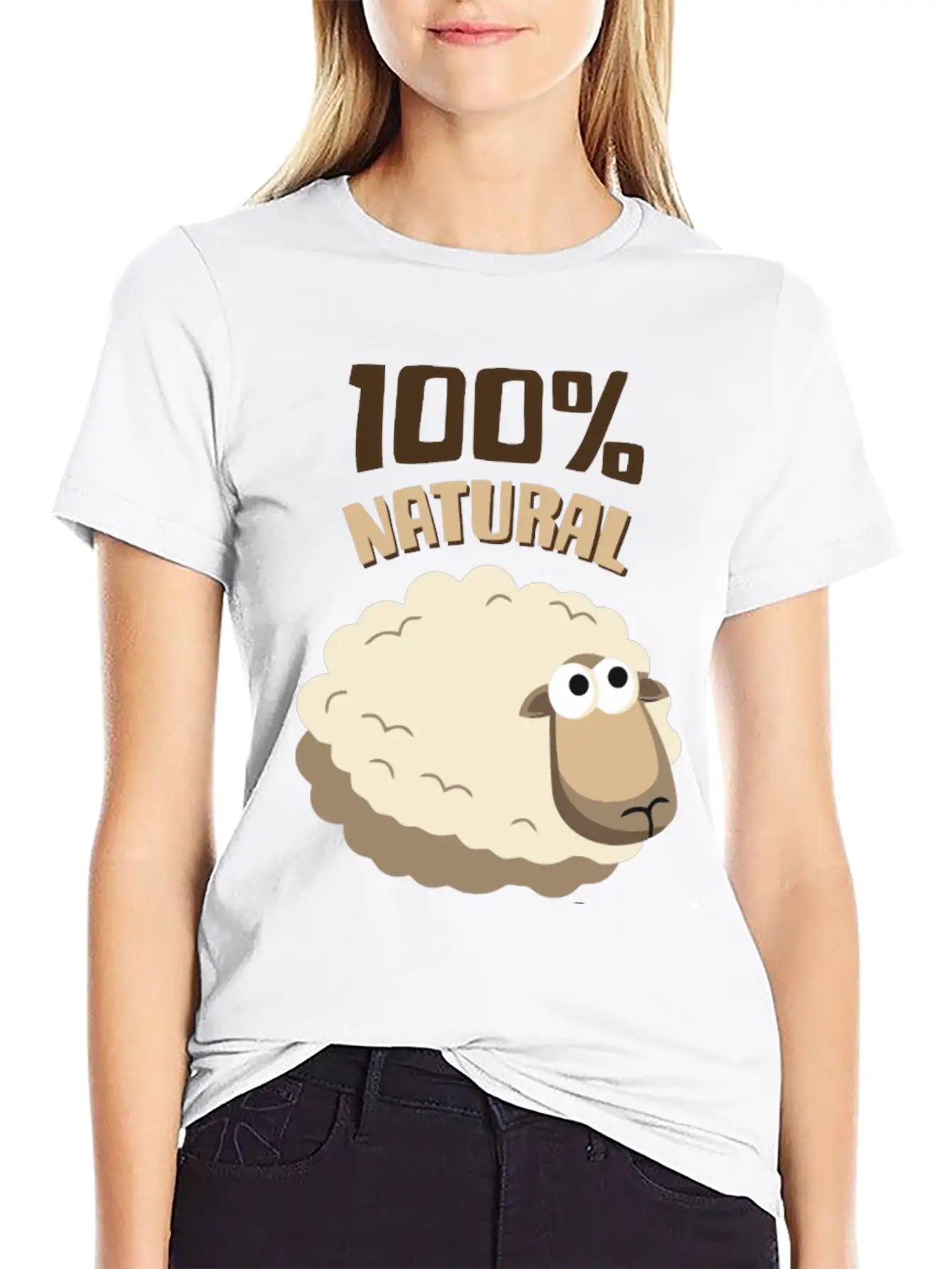 Natural Wool Sheep Funny T Shirt Essential Cotton Tee For Daily Outfits – Unisex Style
