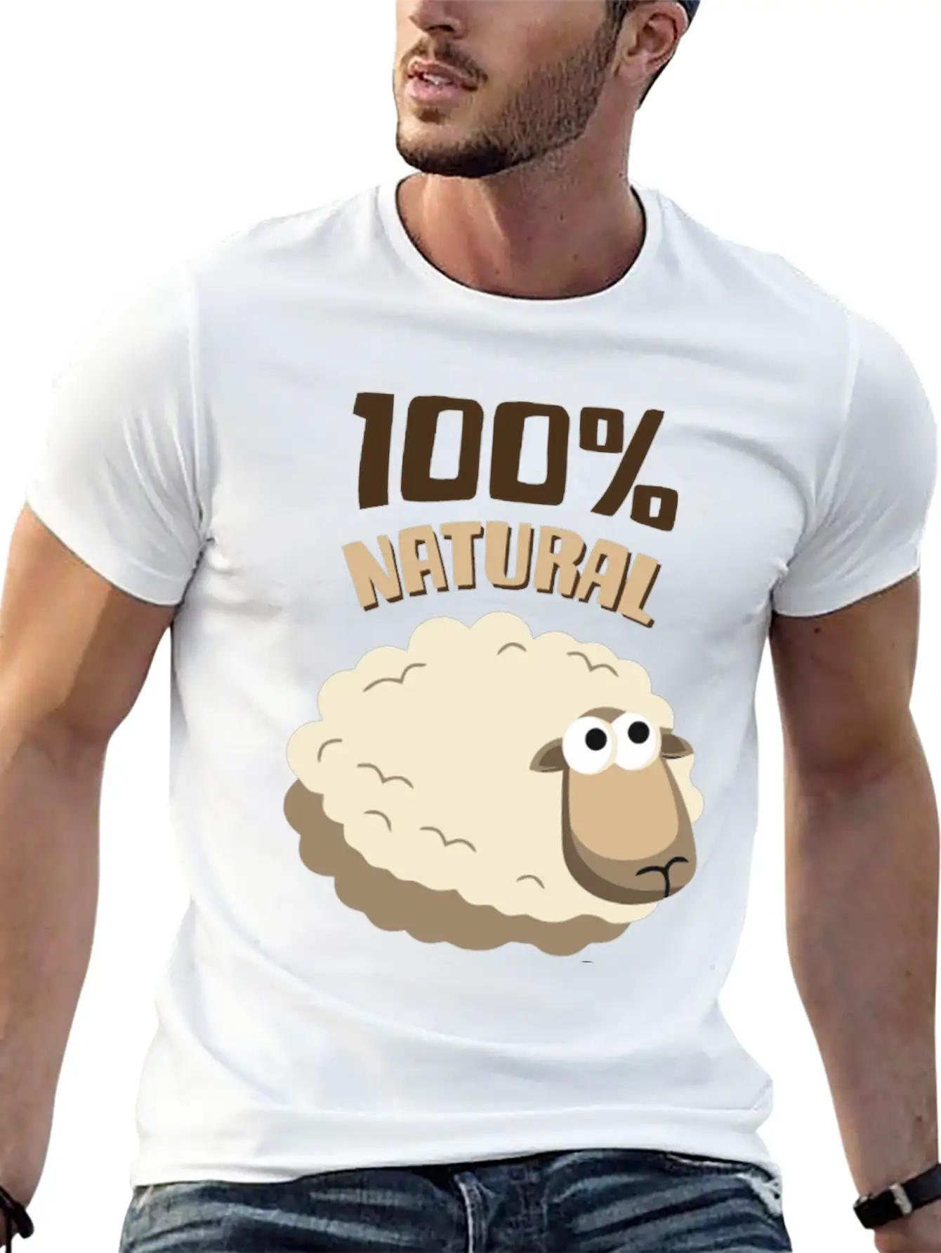 Natural Wool Sheep Funny T Shirt Essential Cotton Tee For Daily Outfits – Unisex Style