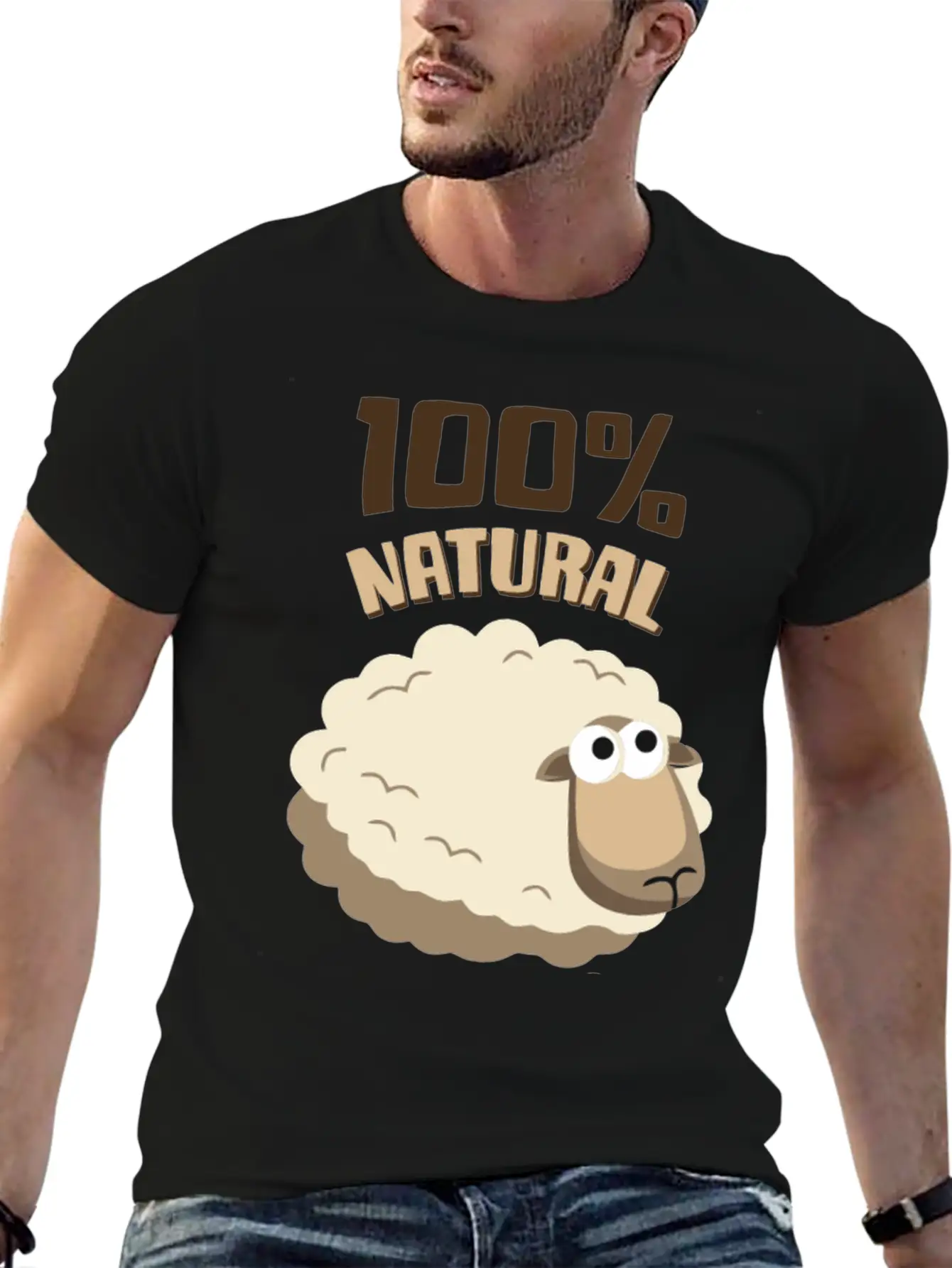 Natural Wool Sheep Funny T Shirt Essential Cotton Tee For Daily Outfits – Unisex Style