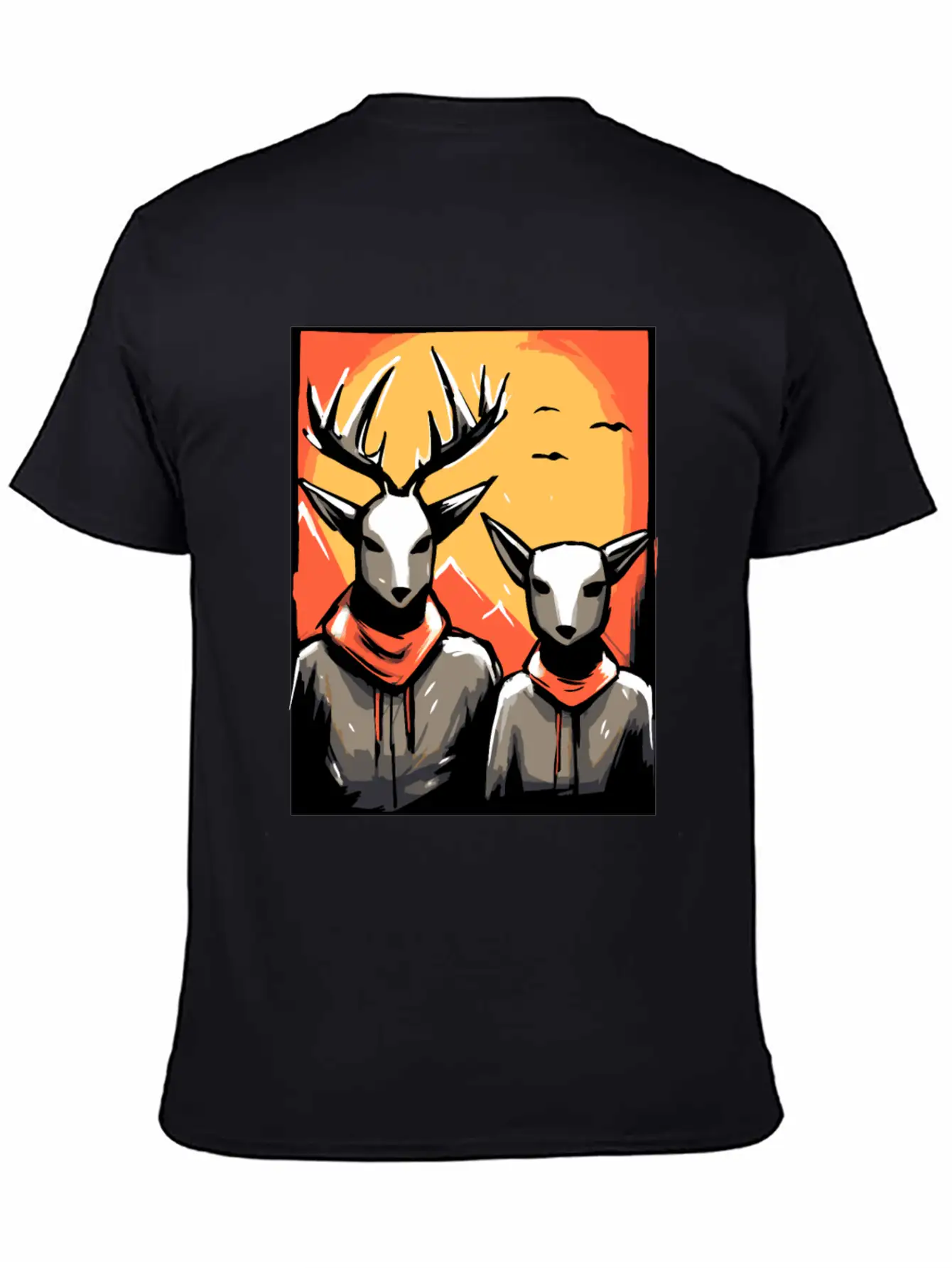 Nature And A Couple Of Deer Soft Cotton Short Sleeve Tee – Unisex Wardrobe Staple