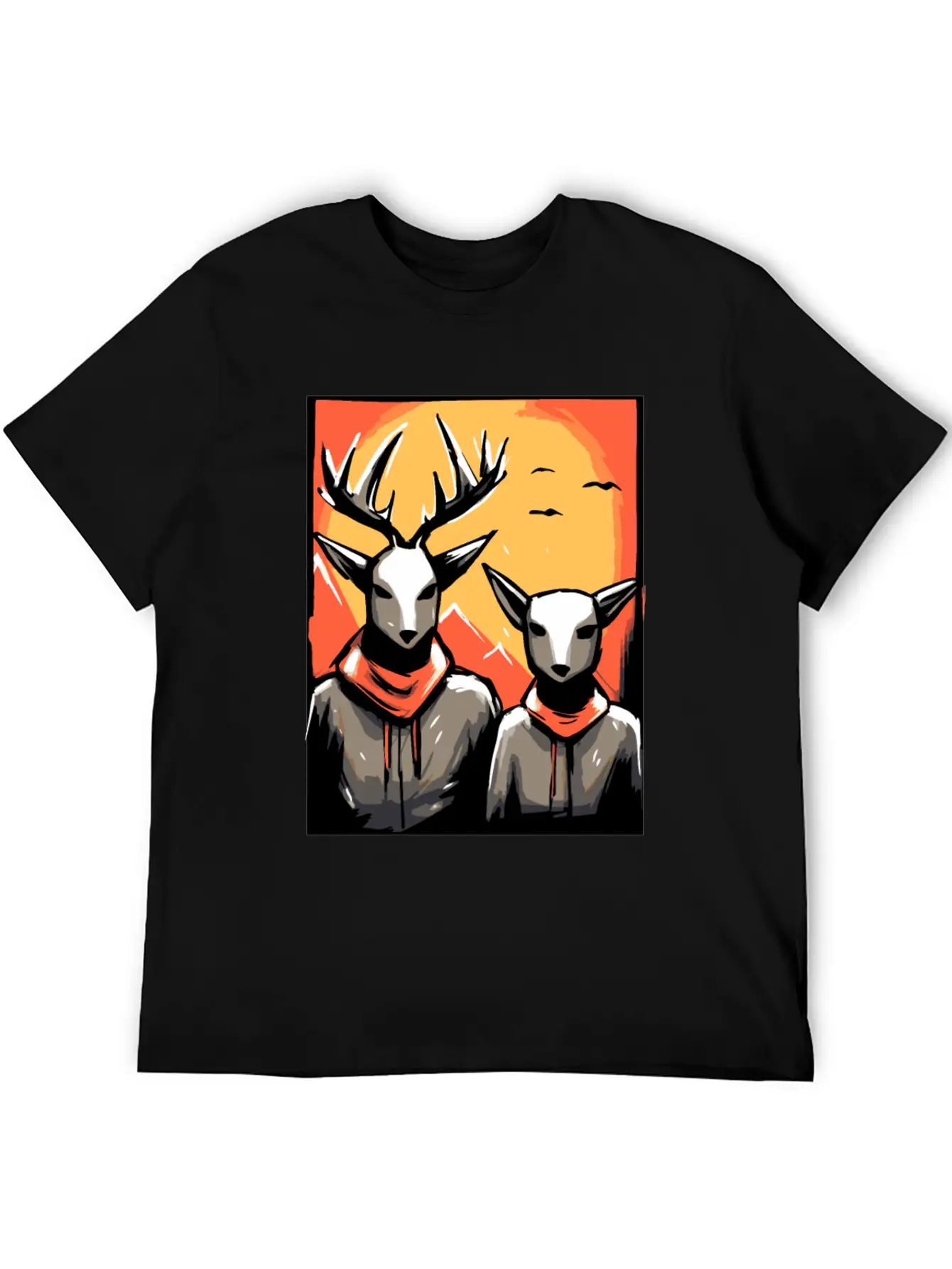 Nature And A Couple Of Deer Soft Cotton Short Sleeve Tee – Unisex Wardrobe Staple