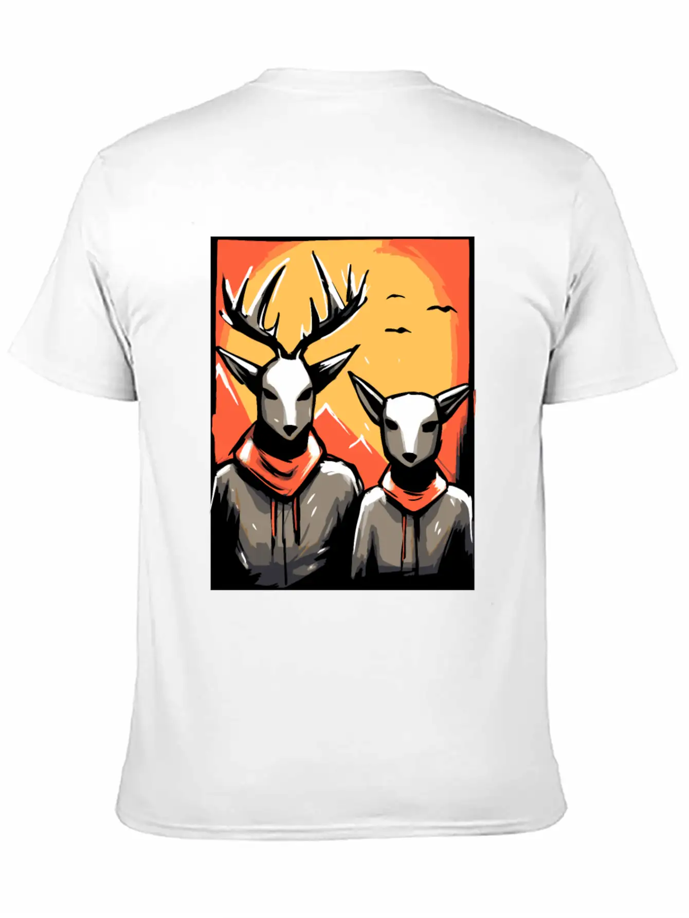 Nature And A Couple Of Deer Soft Cotton Short Sleeve Tee – Unisex Wardrobe Staple