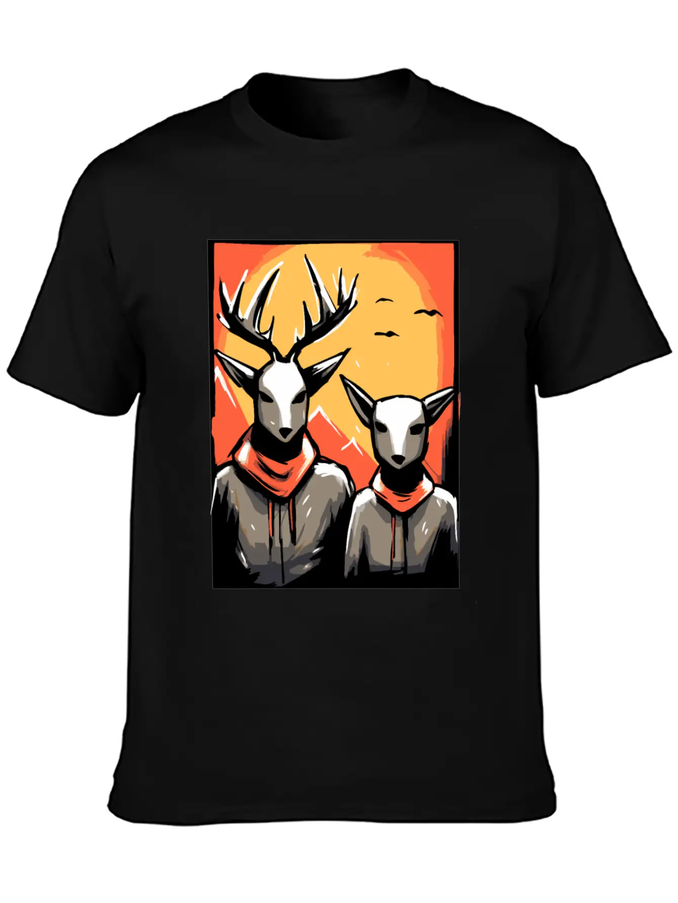 Nature And A Couple Of Deer Soft Cotton Short Sleeve Tee – Unisex Wardrobe Staple