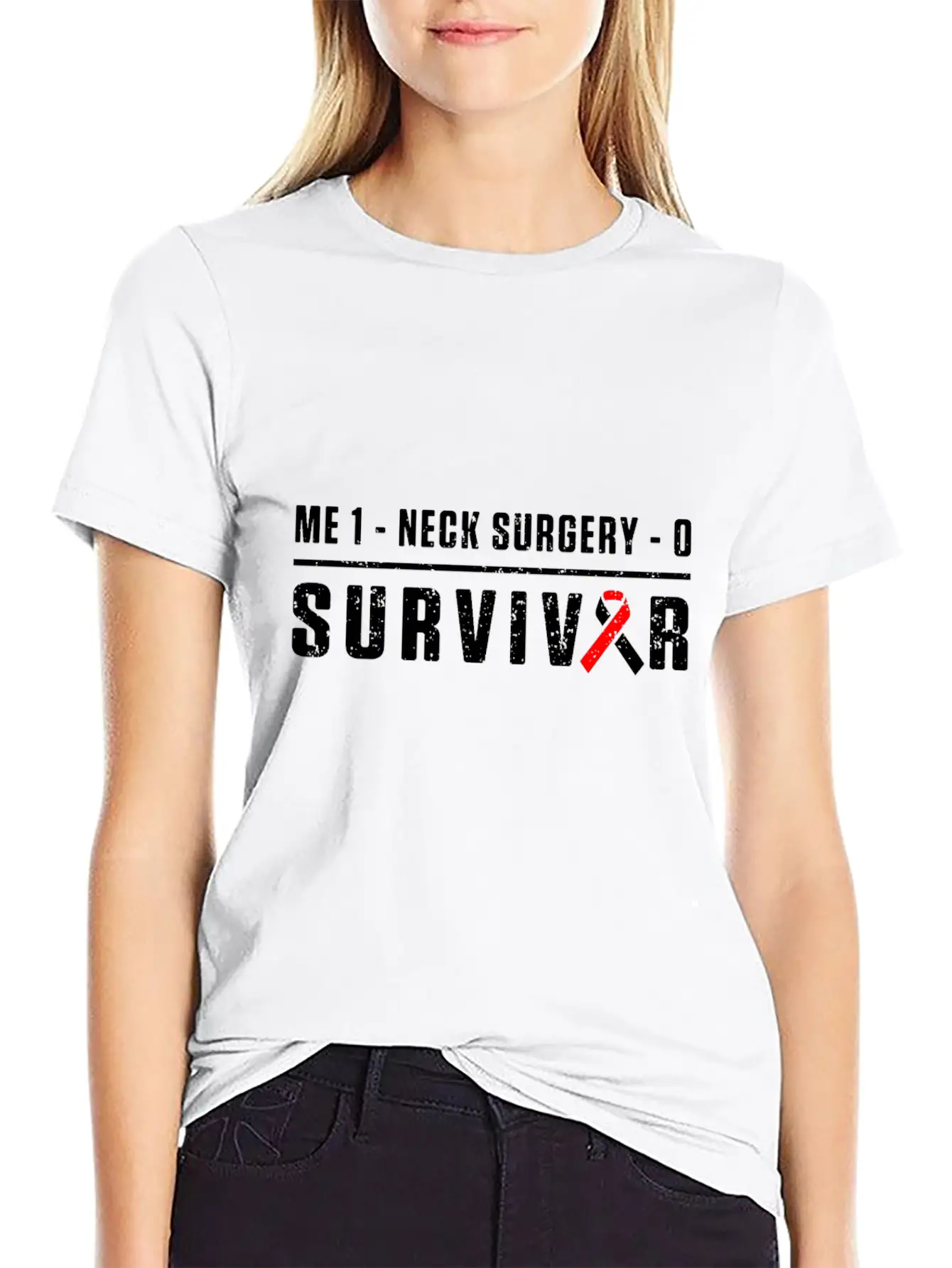 Neck Surgery Score Implant Survivor Recovery Unisex Casual T-Shirt – Clean Design For Daily Comfort