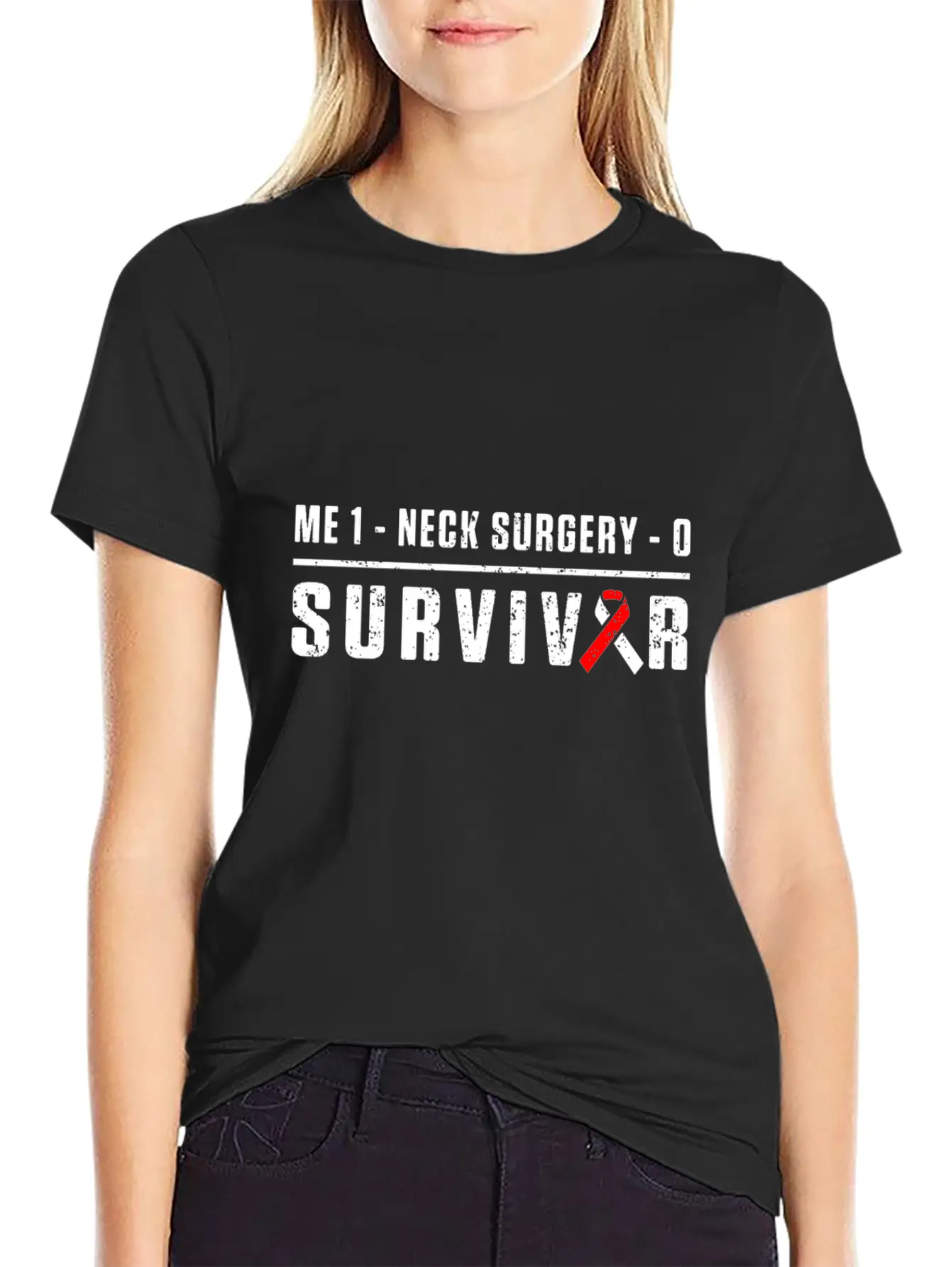 Neck Surgery Score Implant Survivor Recovery Unisex Casual T-Shirt – Clean Design For Daily Comfort