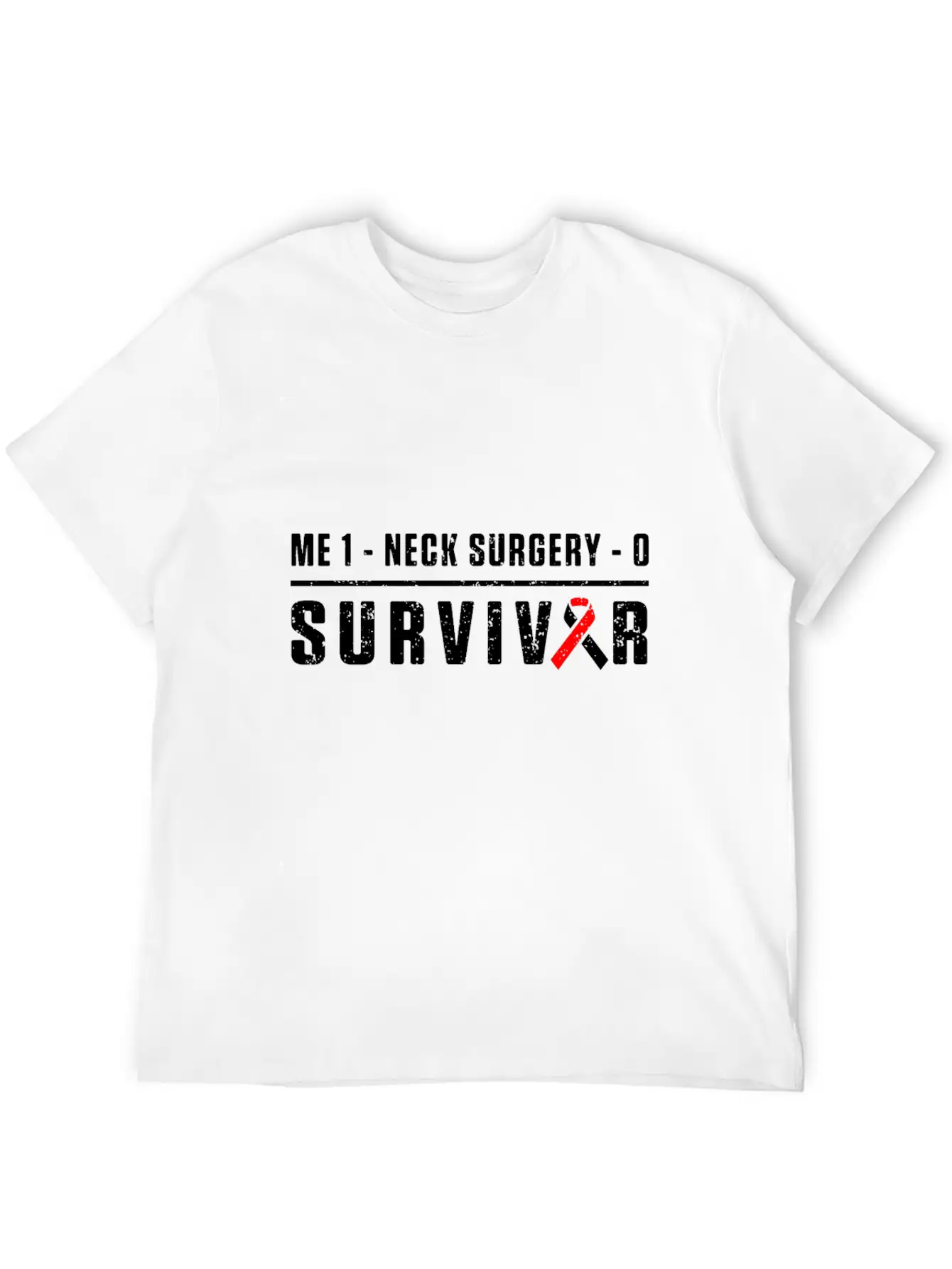 Neck Surgery Score Implant Survivor Recovery Unisex Casual T-Shirt – Clean Design For Daily Comfort