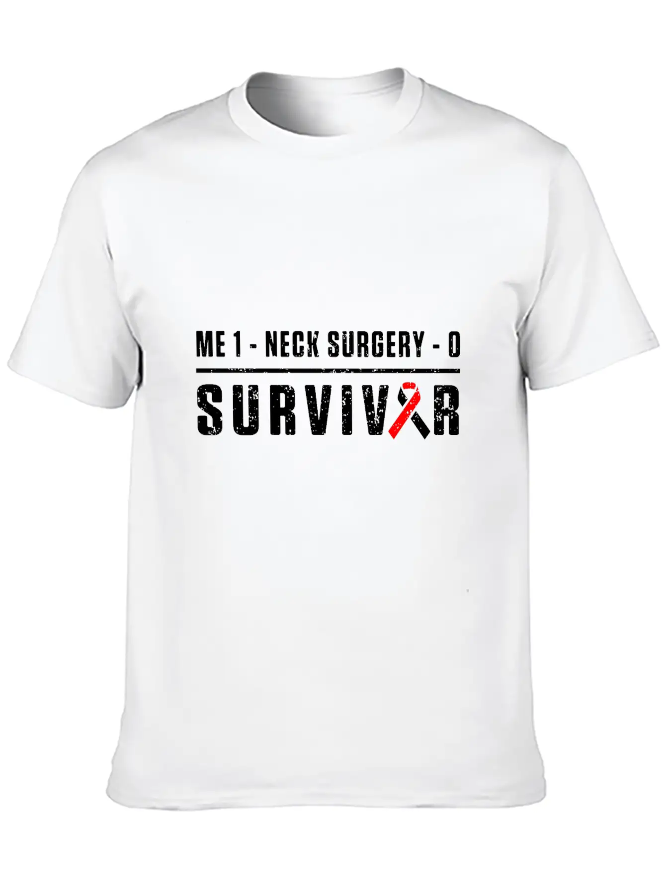 Neck Surgery Score Implant Survivor Recovery Unisex Casual T-Shirt – Clean Design For Daily Comfort