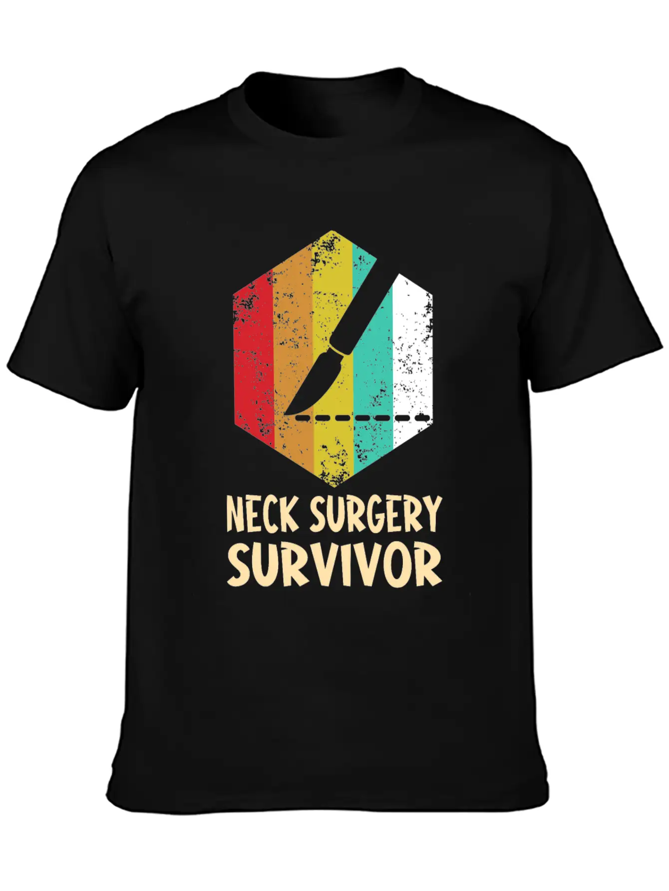 Neck Surgery Succeed Implant Survivor Recovery Basic Graphic T-Shirt – Daily Comfort In Soft Cotton