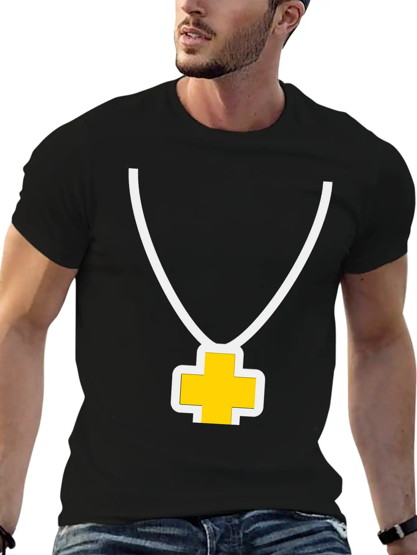 Necklace_cross_2c Essential Cotton Tee For Daily Outfits – Unisex Style