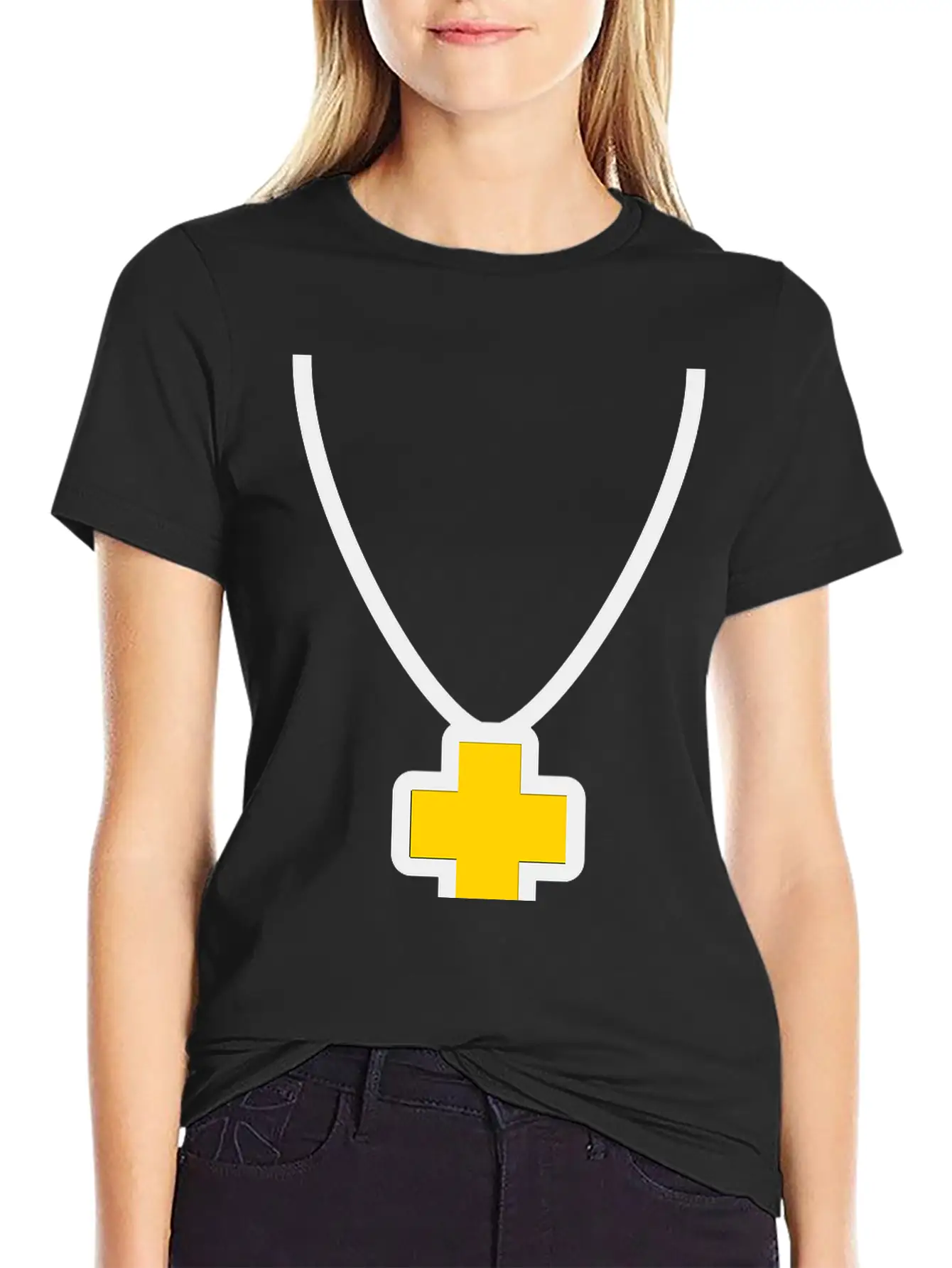 Necklace_cross_2c Essential Cotton Tee For Daily Outfits – Unisex Style