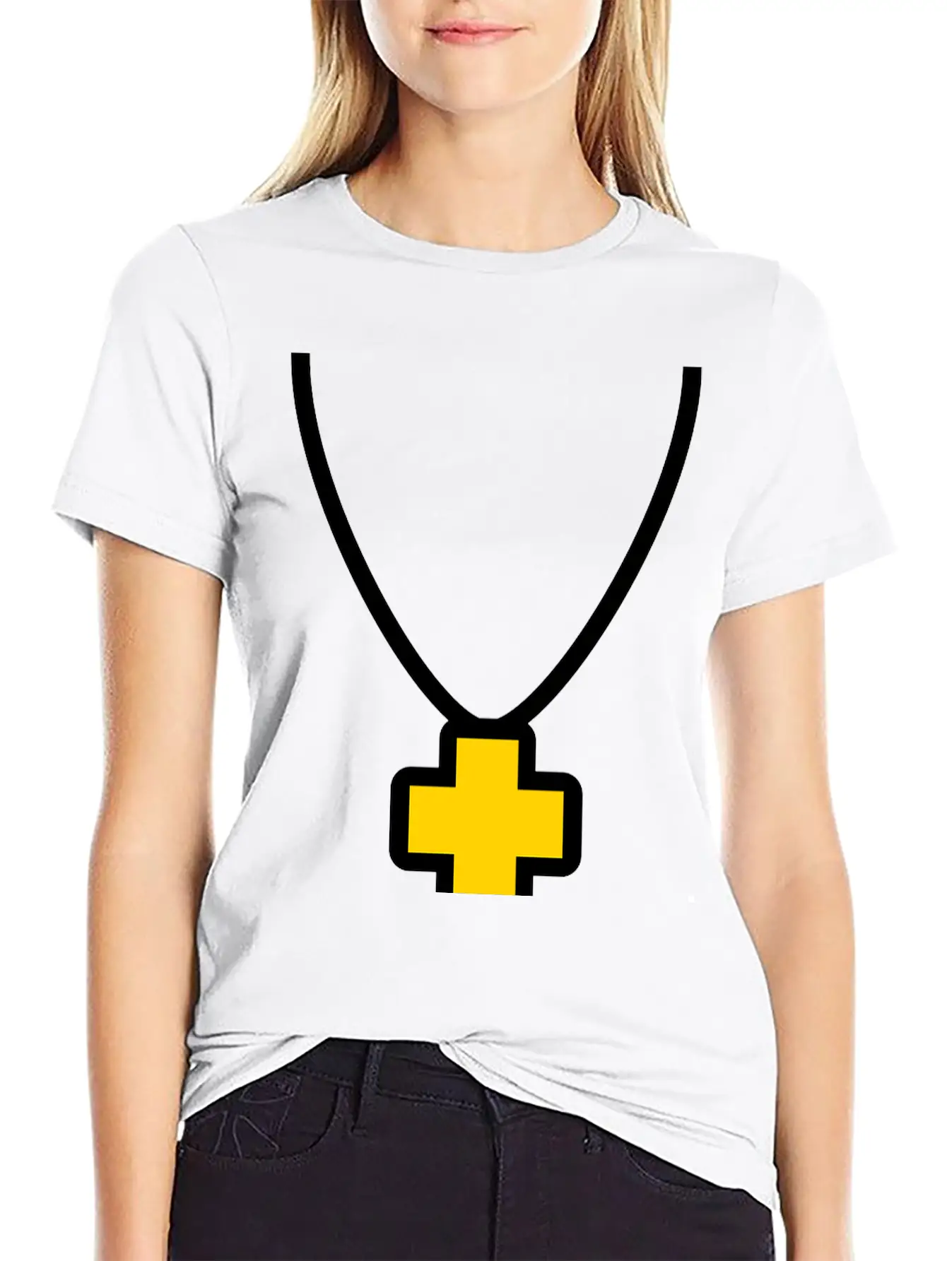 Necklace_cross_2c Essential Cotton Tee For Daily Outfits – Unisex Style