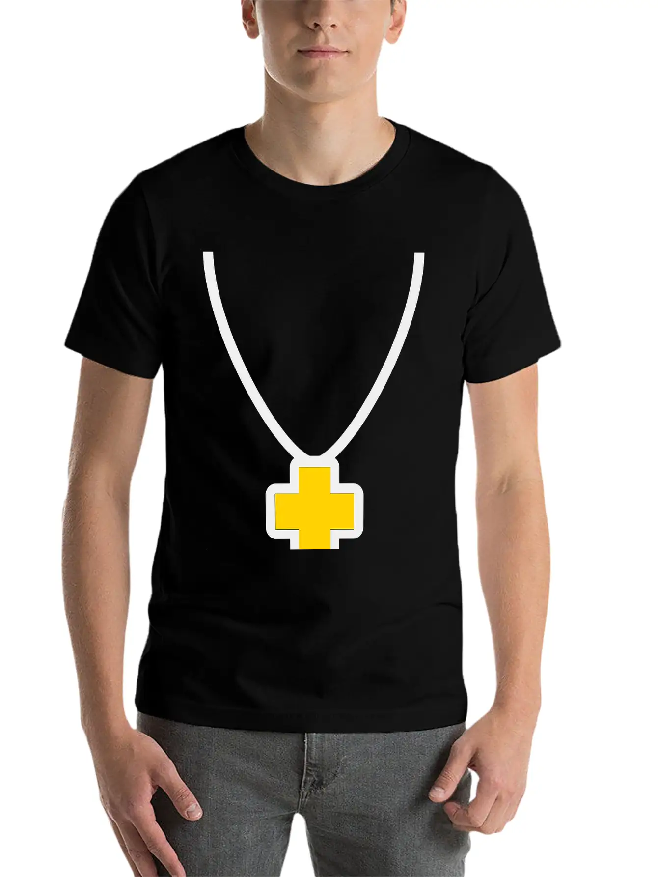 Necklace_cross_2c Essential Cotton Tee For Daily Outfits – Unisex Style