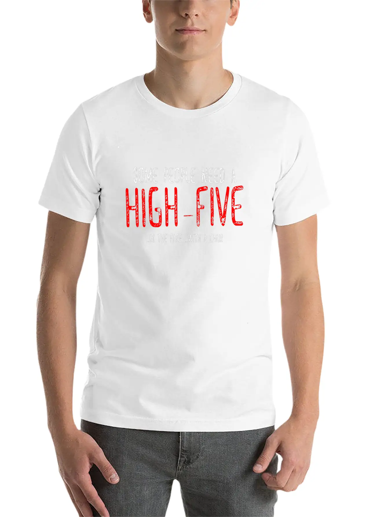 Need A High Five - Cuff, Slap, Hit Unisex Casual T-Shirt – Clean Design For Daily Comfort