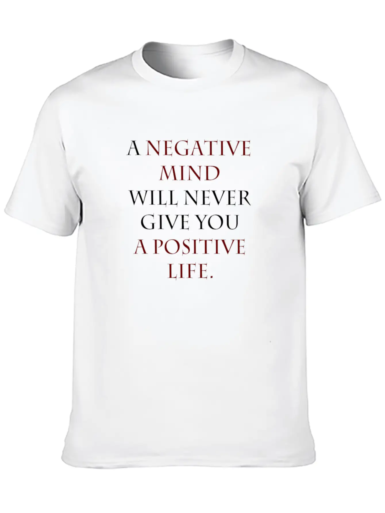 Negative Mind Comfortable Minimalist Graphic Tee – Summer Style Essential