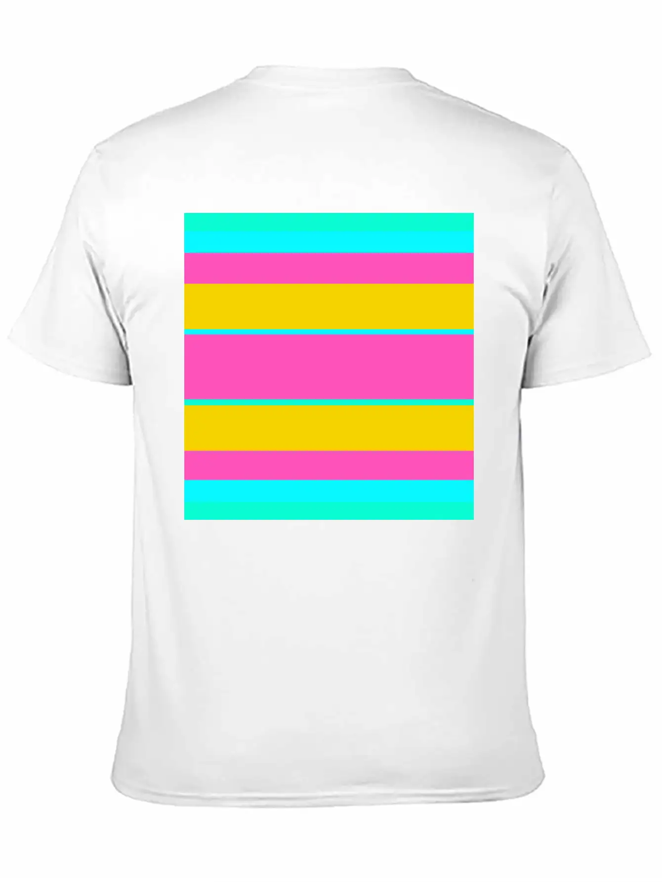 Neon Colored Stripe Modern Fit Casual T-Shirt – Clean And Versatile Design