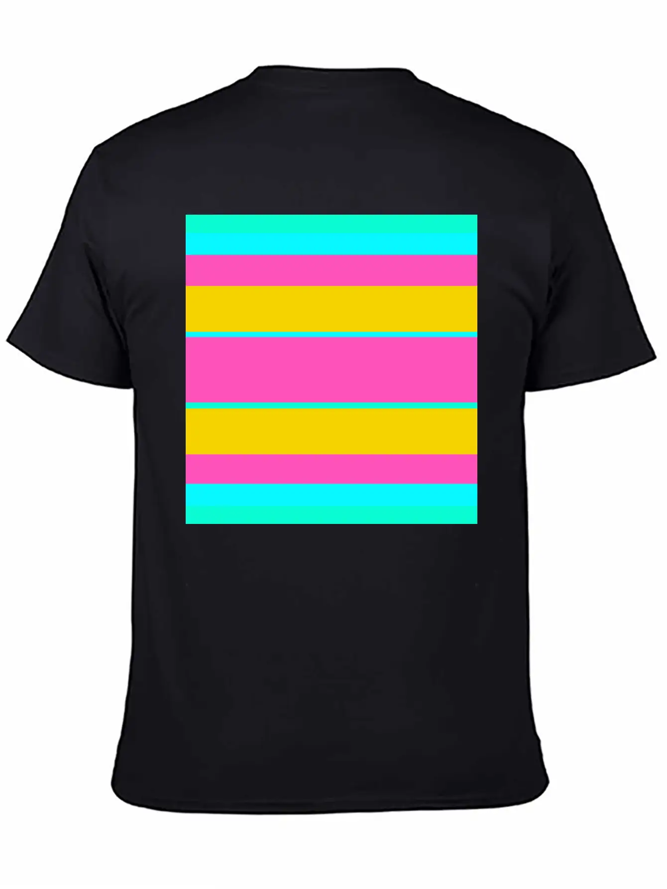 Neon Colored Stripe Modern Fit Casual T-Shirt – Clean And Versatile Design