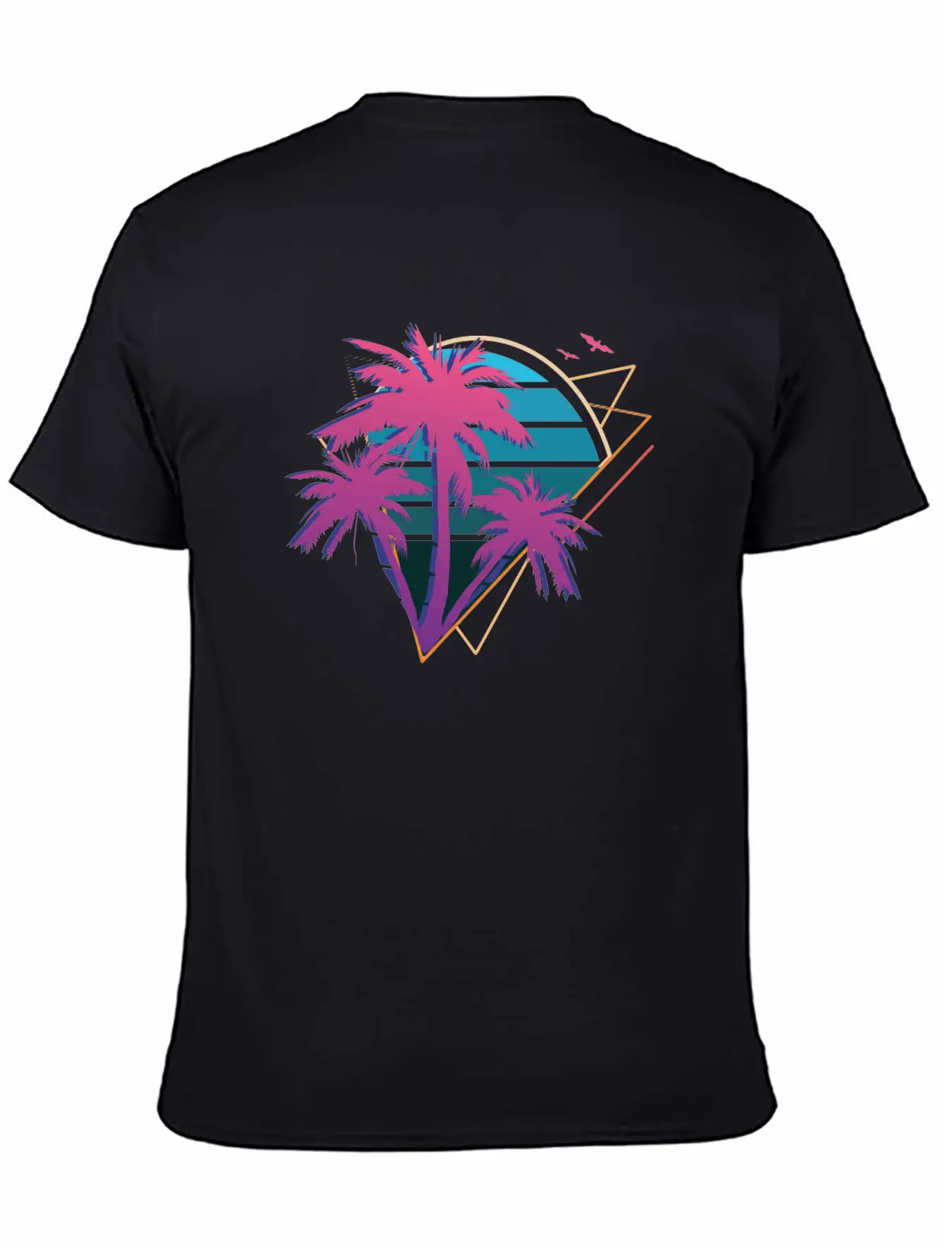 Neon Palm Trees Essential Cotton Tee For Daily Outfits – Unisex Style
