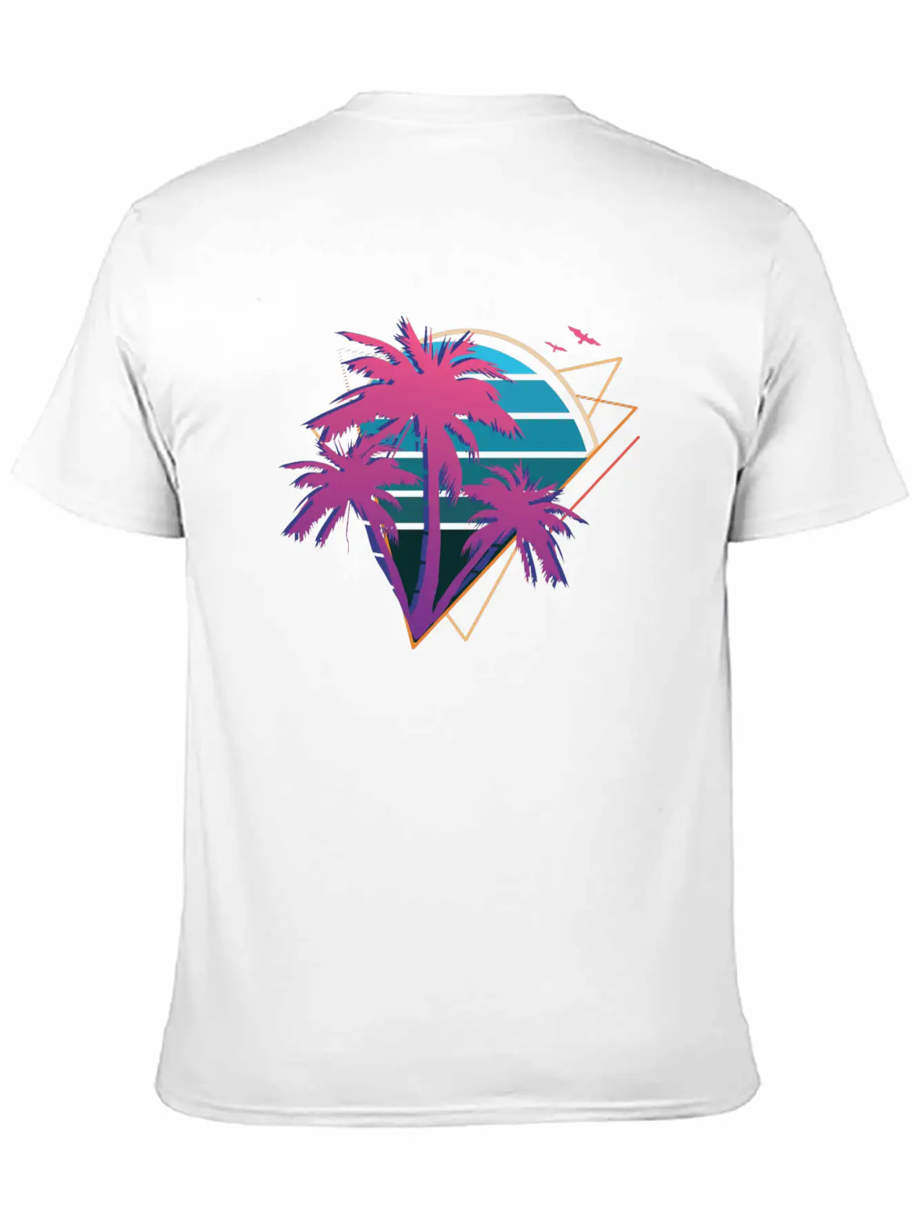 Neon Palm Trees Essential Cotton Tee For Daily Outfits – Unisex Style