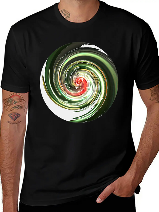 Neon Spiral Ball Modern Fit Casual T-Shirt ��� Clean And Versatile Design