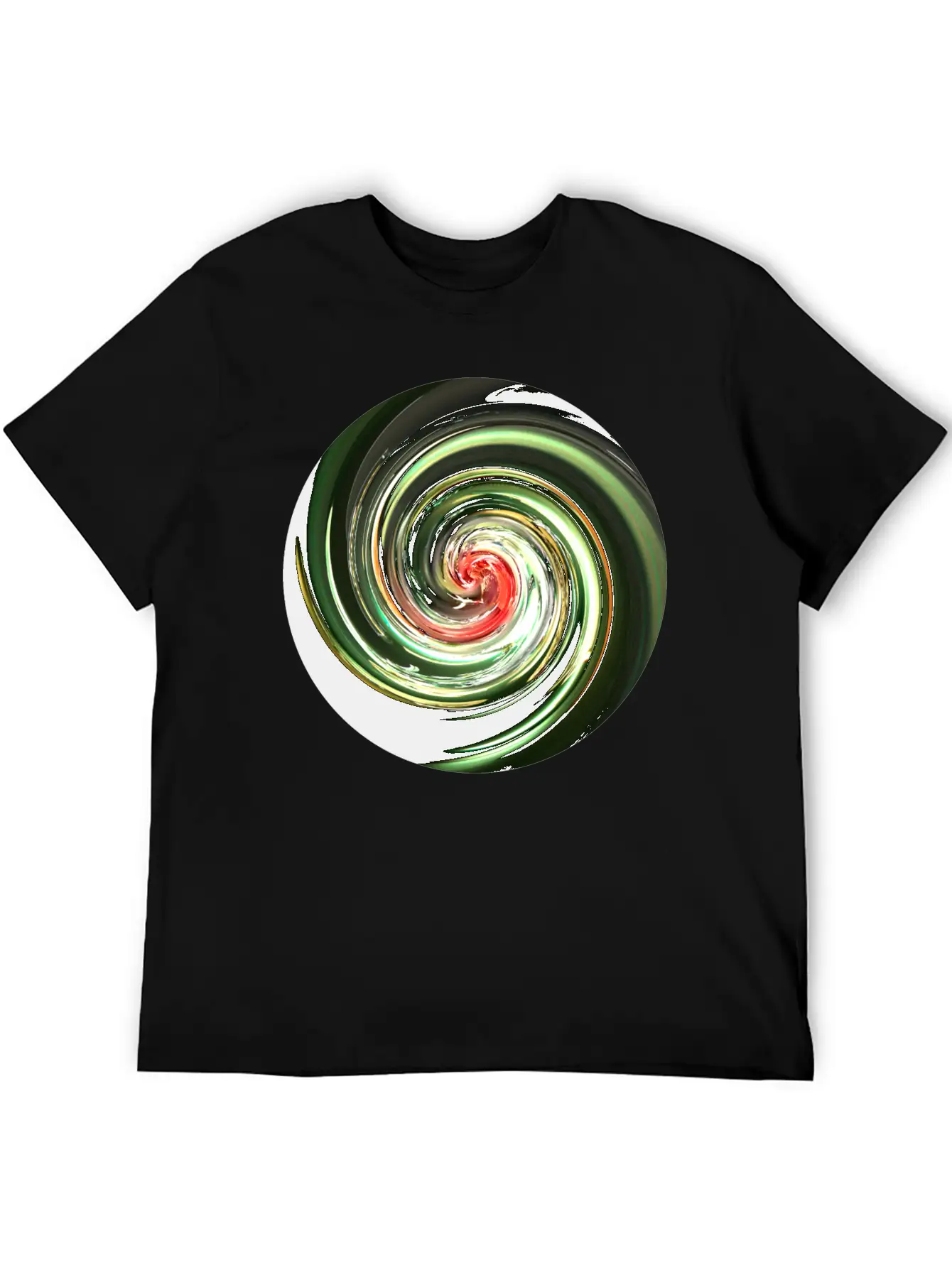 Neon Spiral Ball Modern Fit Casual T-Shirt ��� Clean And Versatile Design