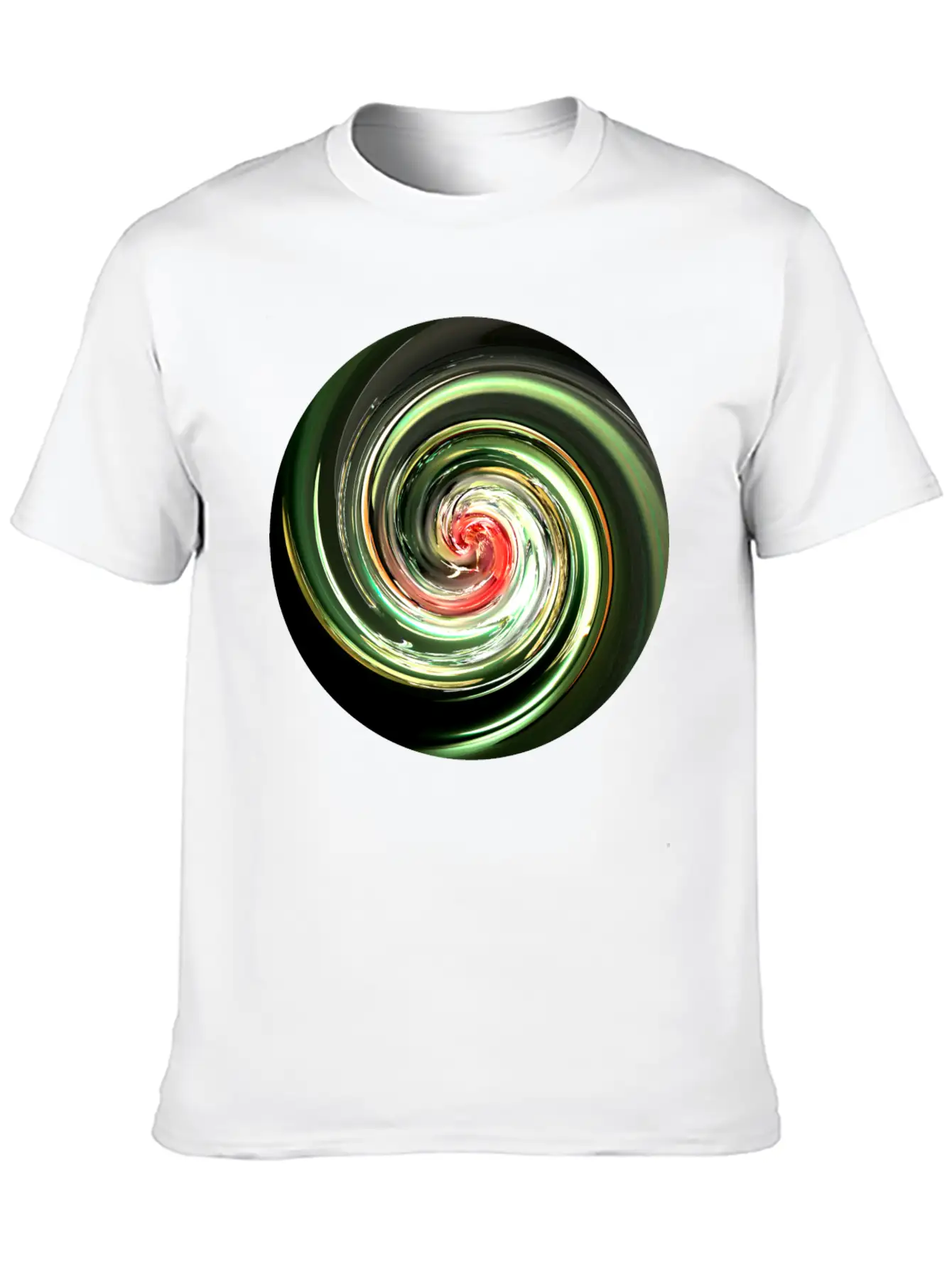 Neon Spiral Ball Modern Fit Casual T-Shirt ��� Clean And Versatile Design