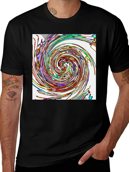 Neon Spirals, Neon Spiralen Basic Graphic T-Shirt – Daily Comfort In Soft Cotton