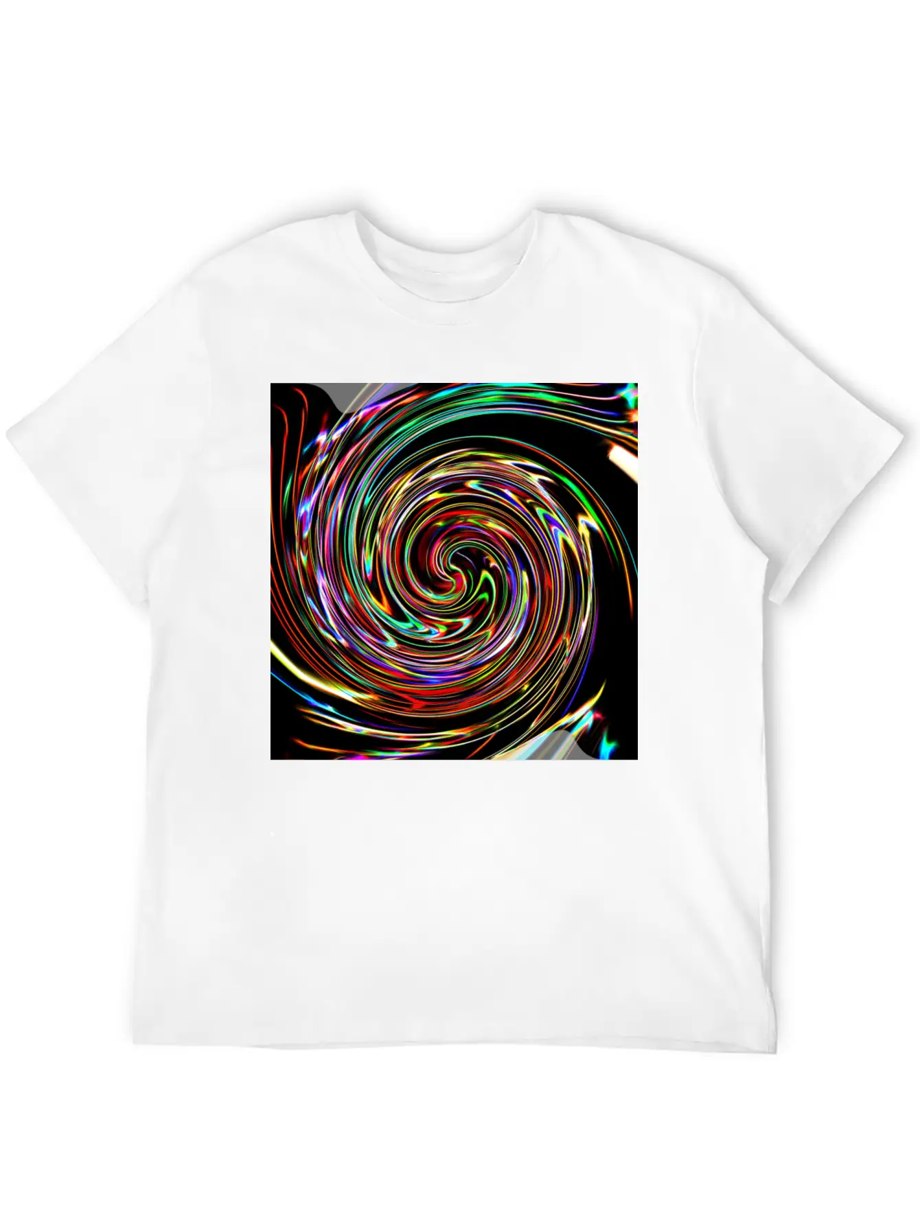 Neon Spirals, Neon Spiralen Basic Graphic T-Shirt – Daily Comfort In Soft Cotton