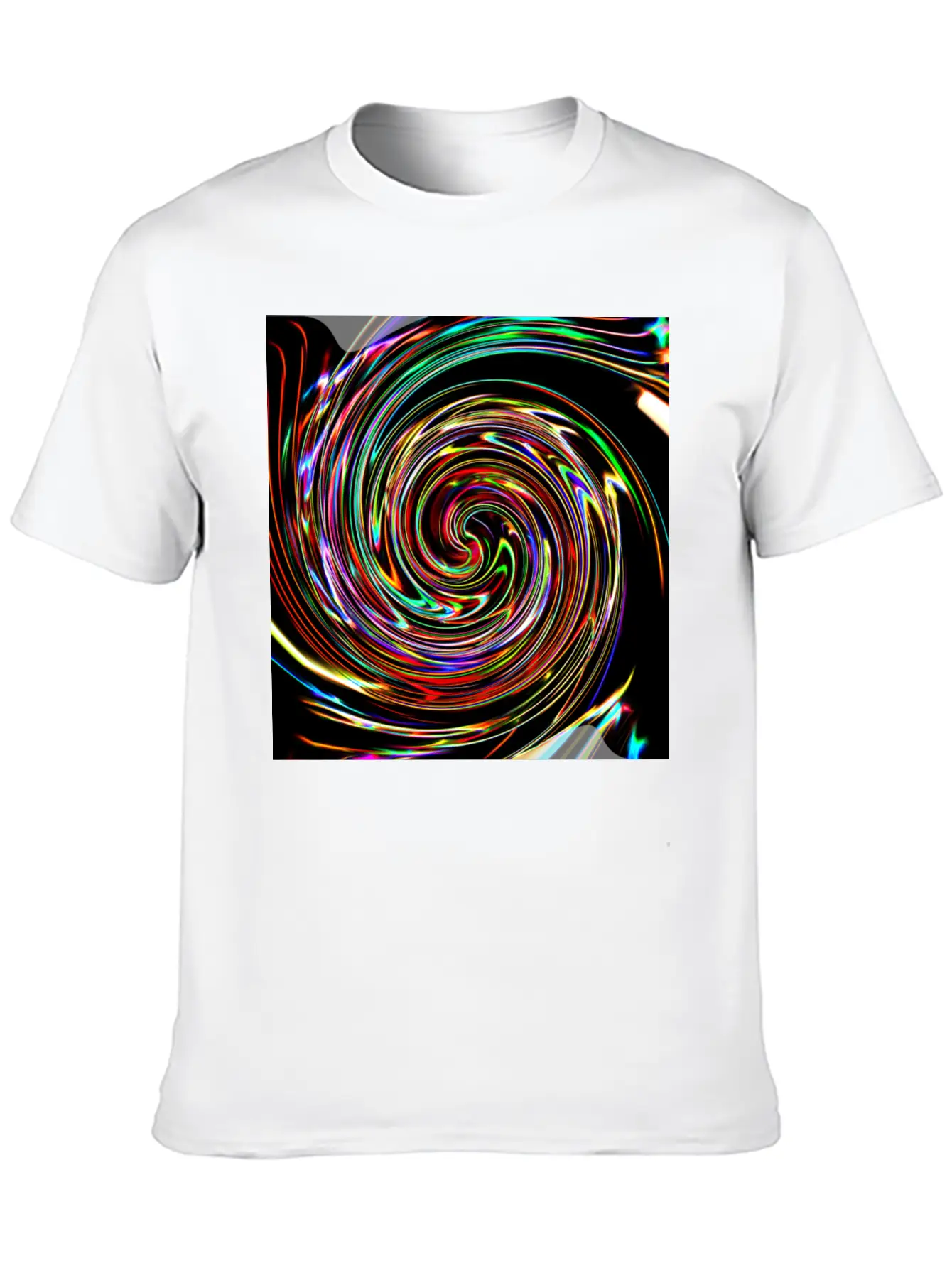 Neon Spirals, Neon Spiralen Basic Graphic T-Shirt – Daily Comfort In Soft Cotton