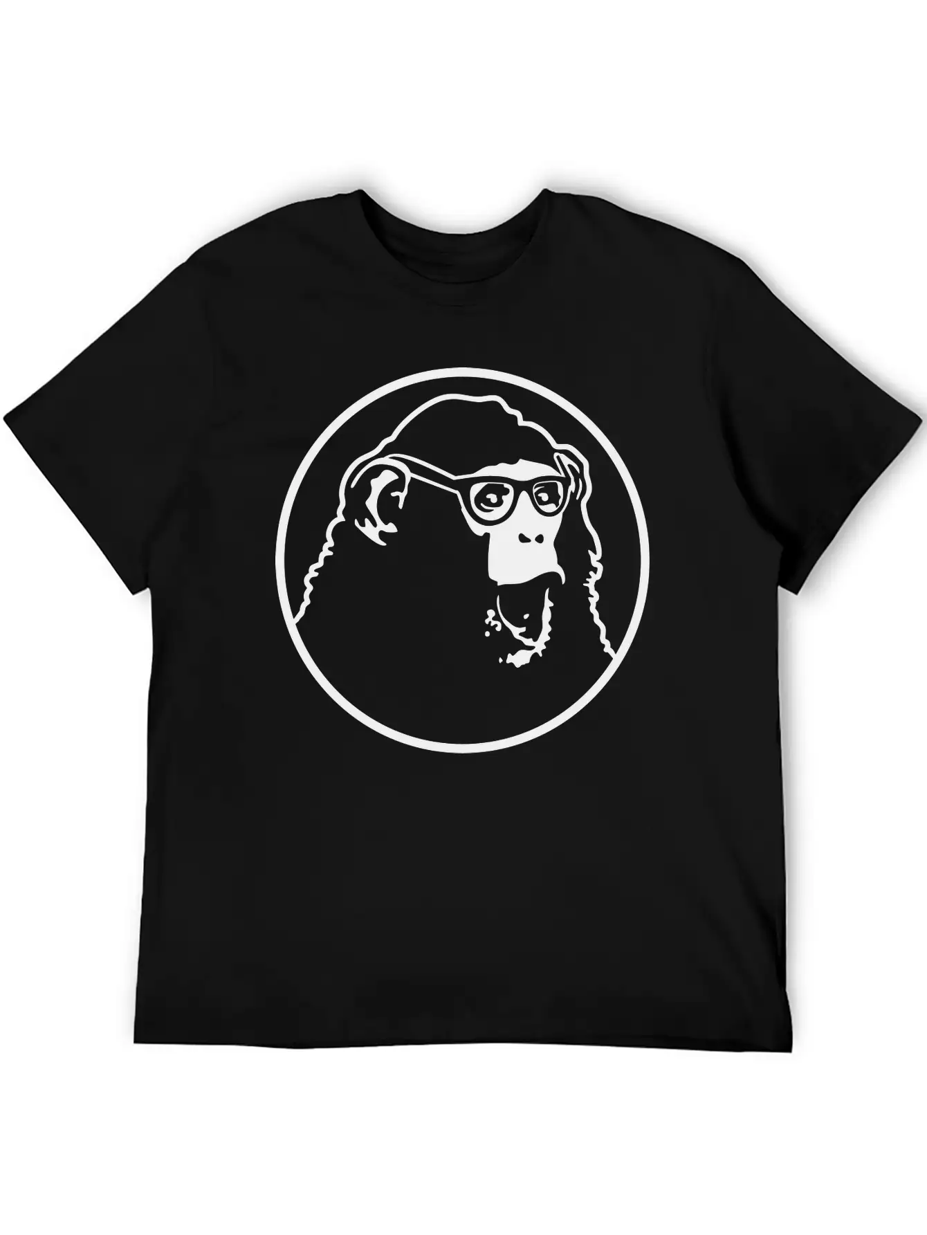 Nerd Ape With Glasses Comfortable Minimalist Graphic Tee – Summer Style Essential