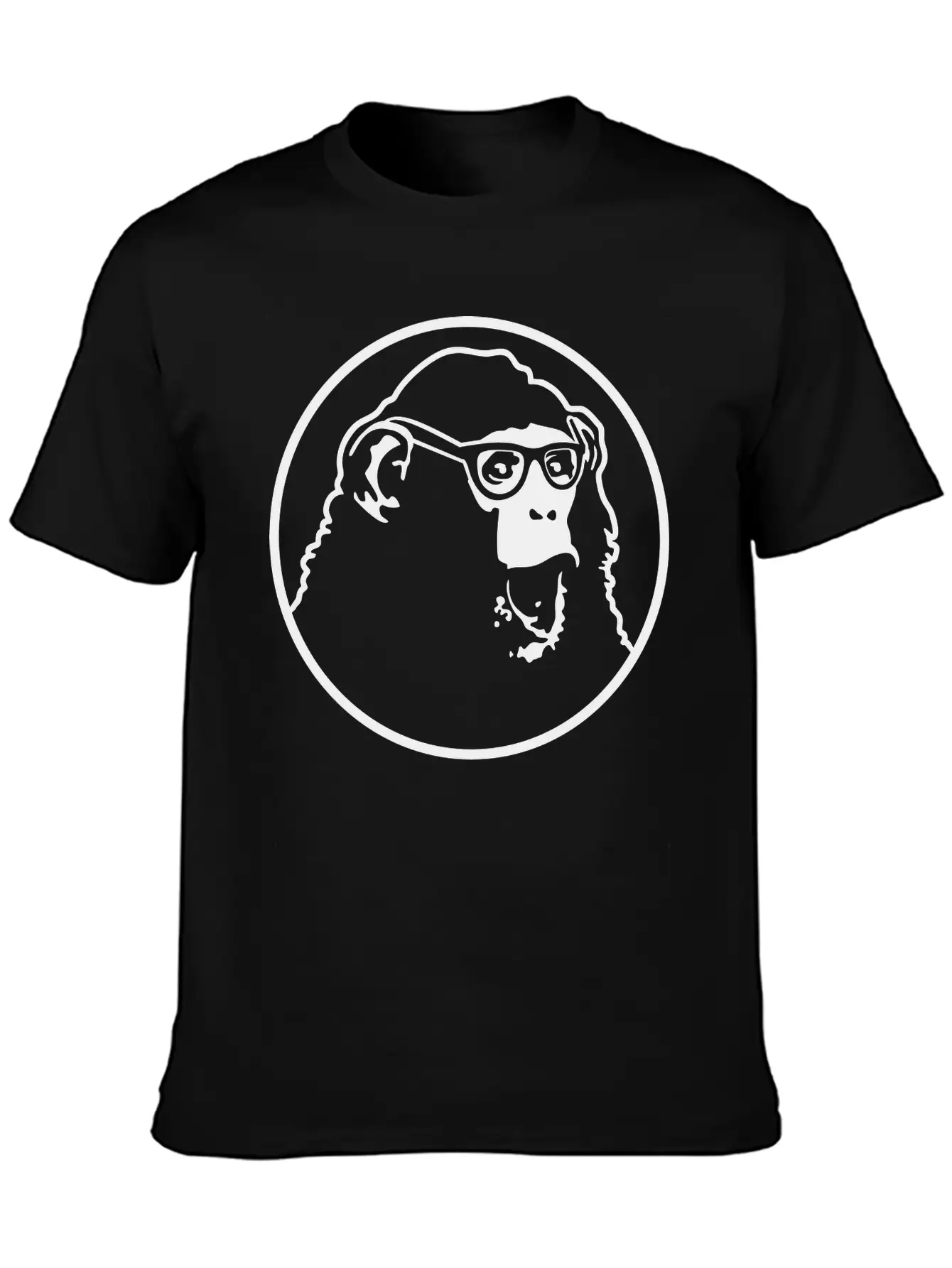 Nerd Ape With Glasses Comfortable Minimalist Graphic Tee – Summer Style Essential
