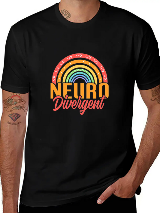 Neurodivergent Rainbow Unisex Casual T-Shirt – Clean Design For Daily Comfort