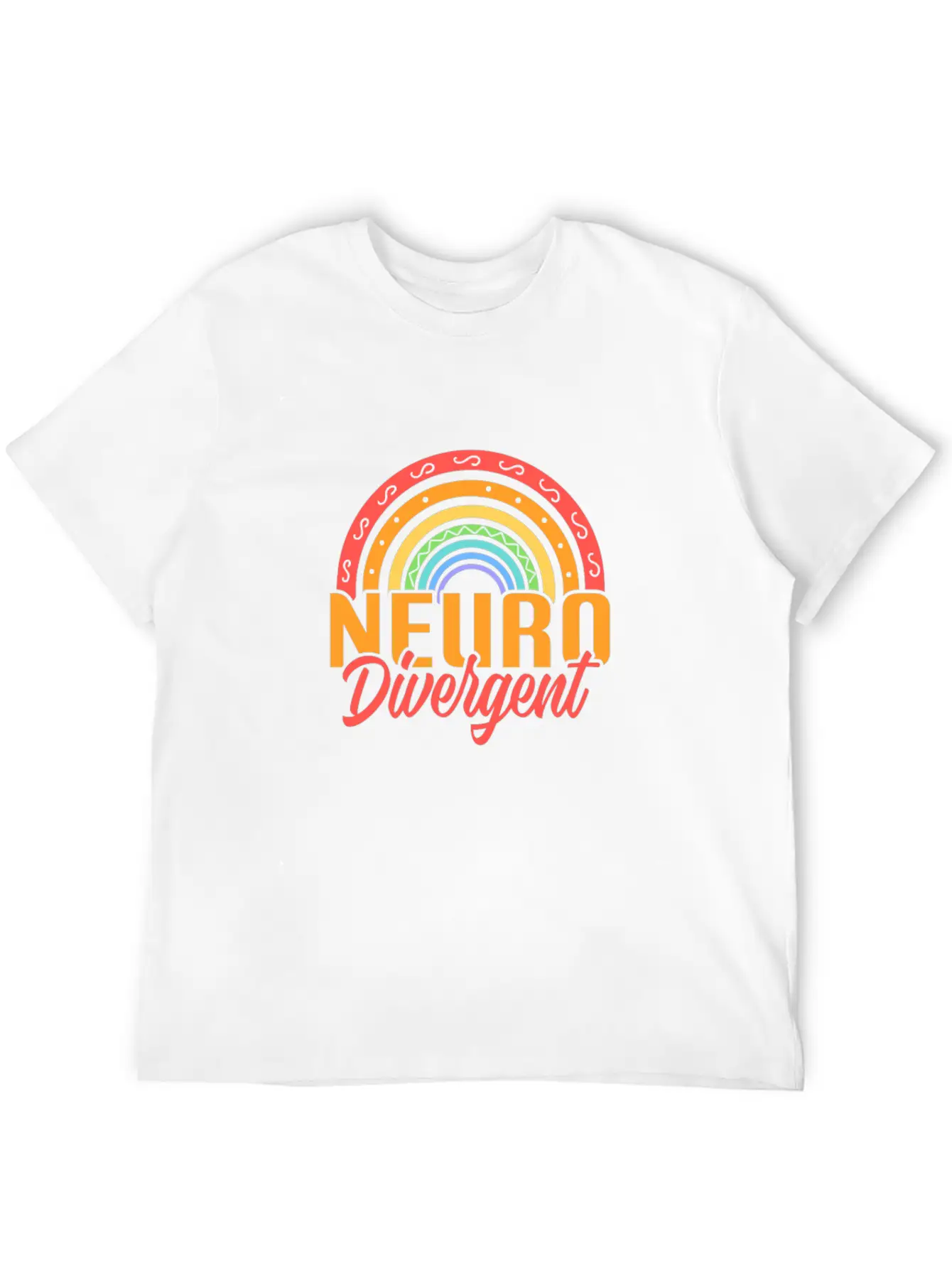 Neurodivergent Rainbow Unisex Casual T-Shirt – Clean Design For Daily Comfort