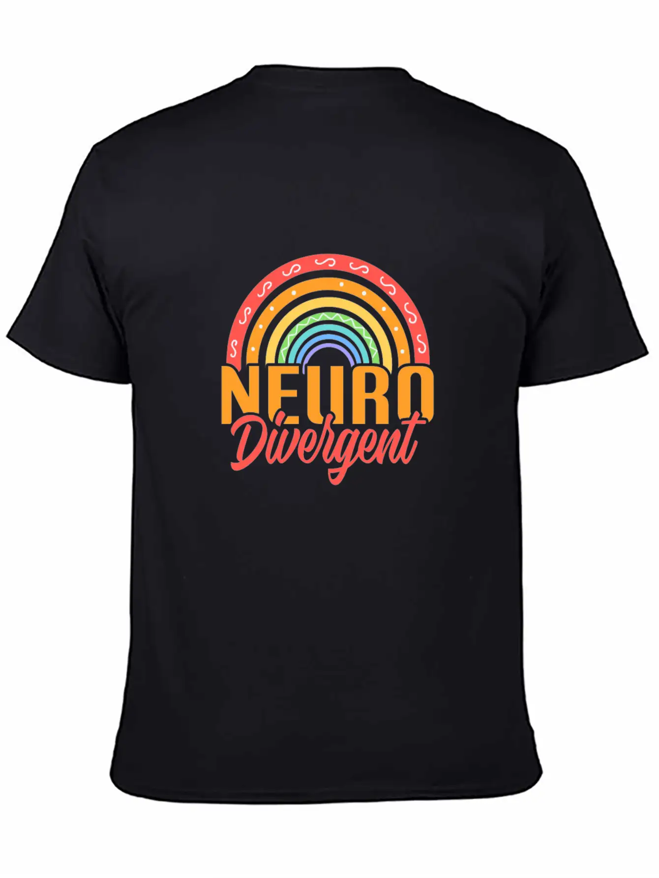 Neurodivergent Rainbow Unisex Casual T-Shirt – Clean Design For Daily Comfort
