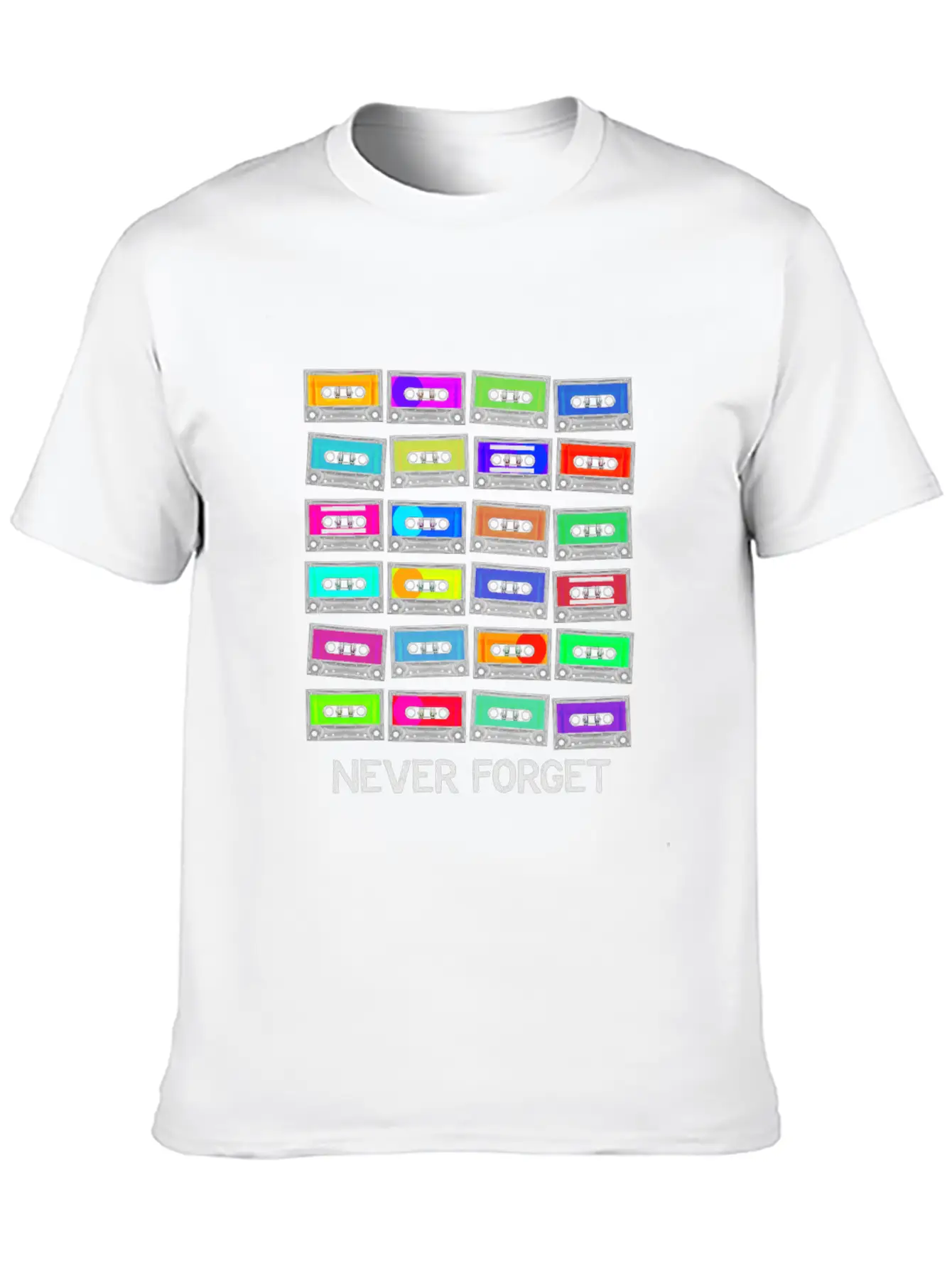 Never Forget Audio Cassette Tape - Never Forget Lightweight Cotton T-Shirt – Daily Comfort Graphic Shirt