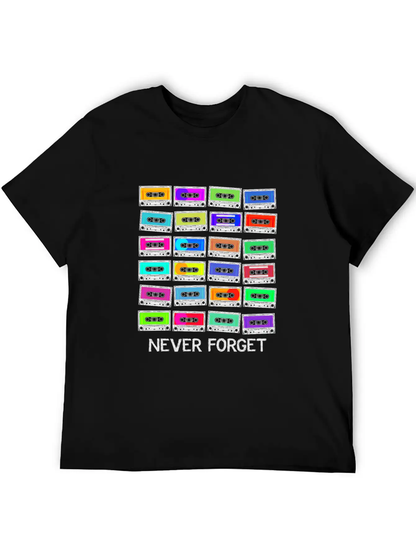 Never Forget Audio Cassette Tape - Never Forget Lightweight Cotton T-Shirt – Daily Comfort Graphic Shirt